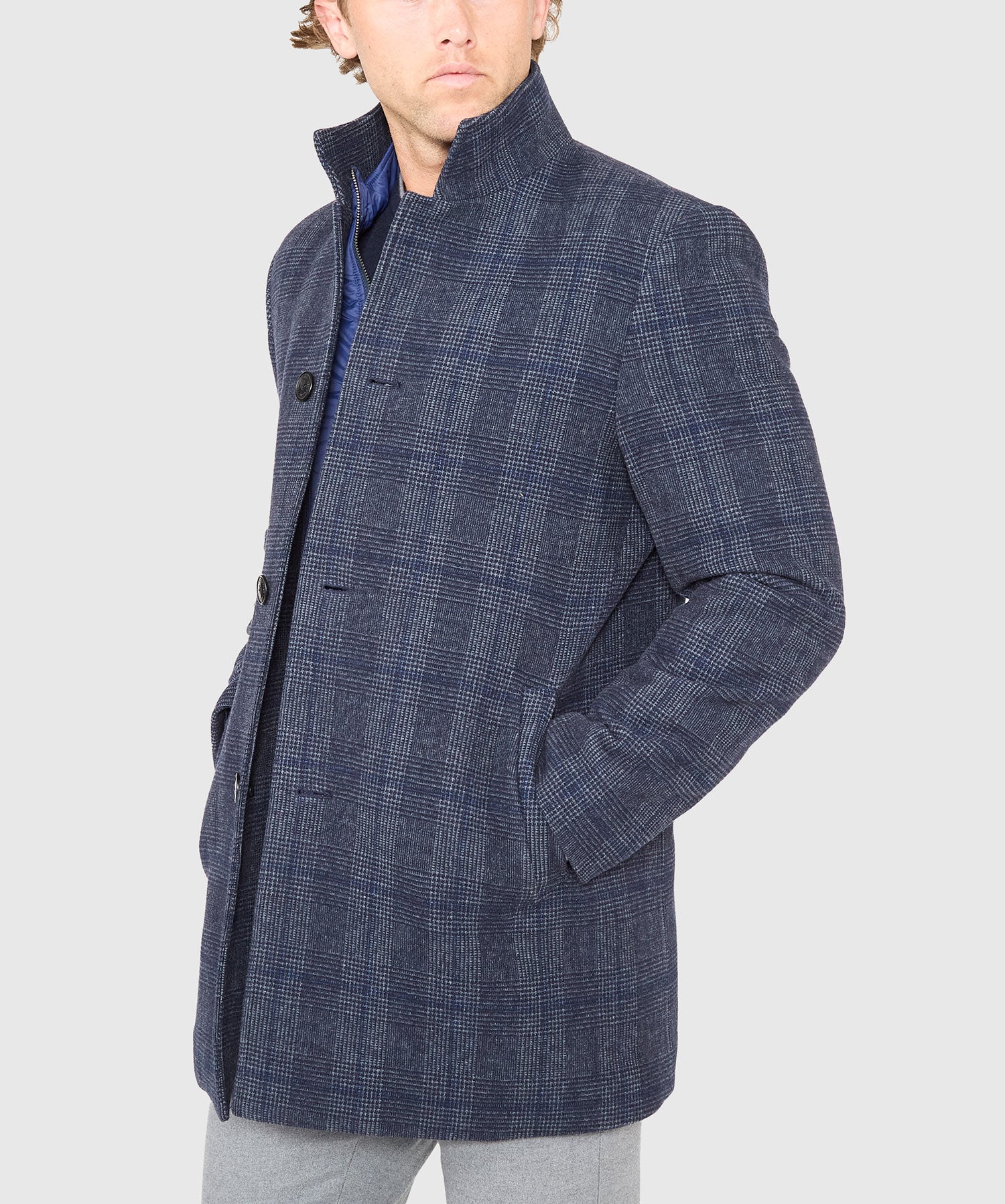 Hart Schaffner Marx Removable Bib Plaid Wool Jacket - Image 4