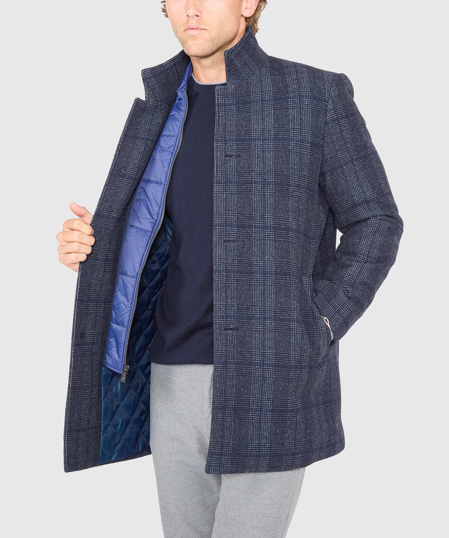 Hart Schaffner Marx Removable Bib Plaid Wool Jacket - Image 5