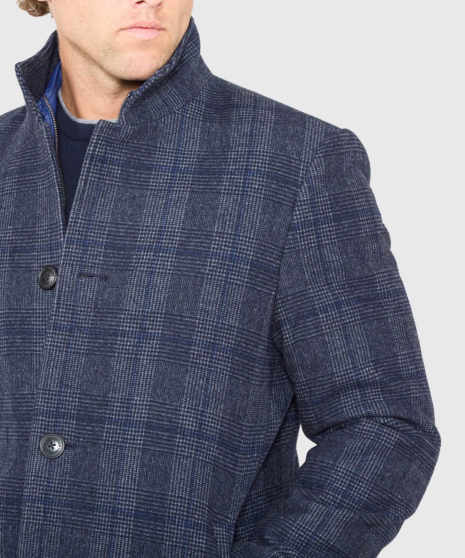 Hart Schaffner Marx Removable Bib Plaid Wool Jacket - Image 6