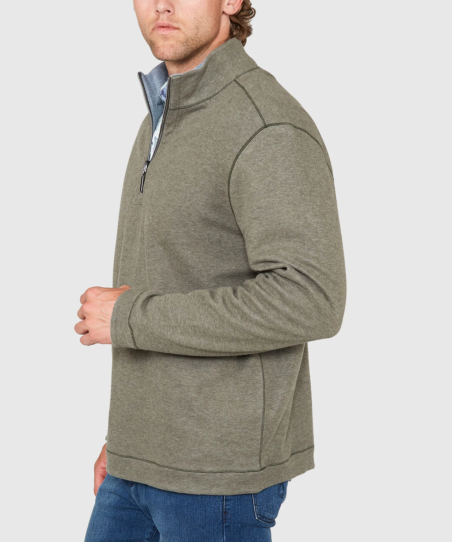 Tommy Bahama Long Sleeve Flipview Reversible Half-Zip Pullover - Image 21