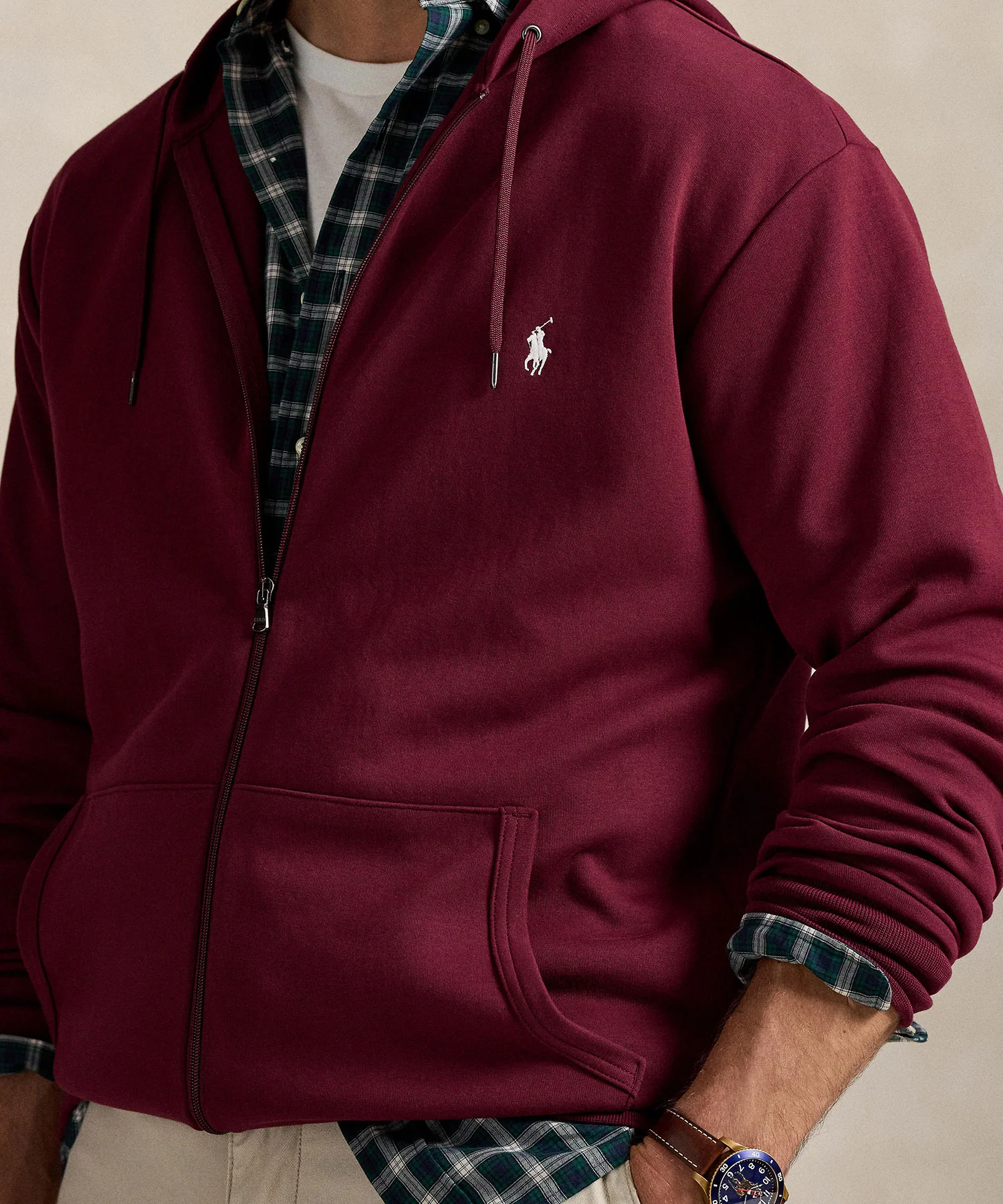 Polo Ralph Lauren Double Knit Full Zip Hoodie - Image 4