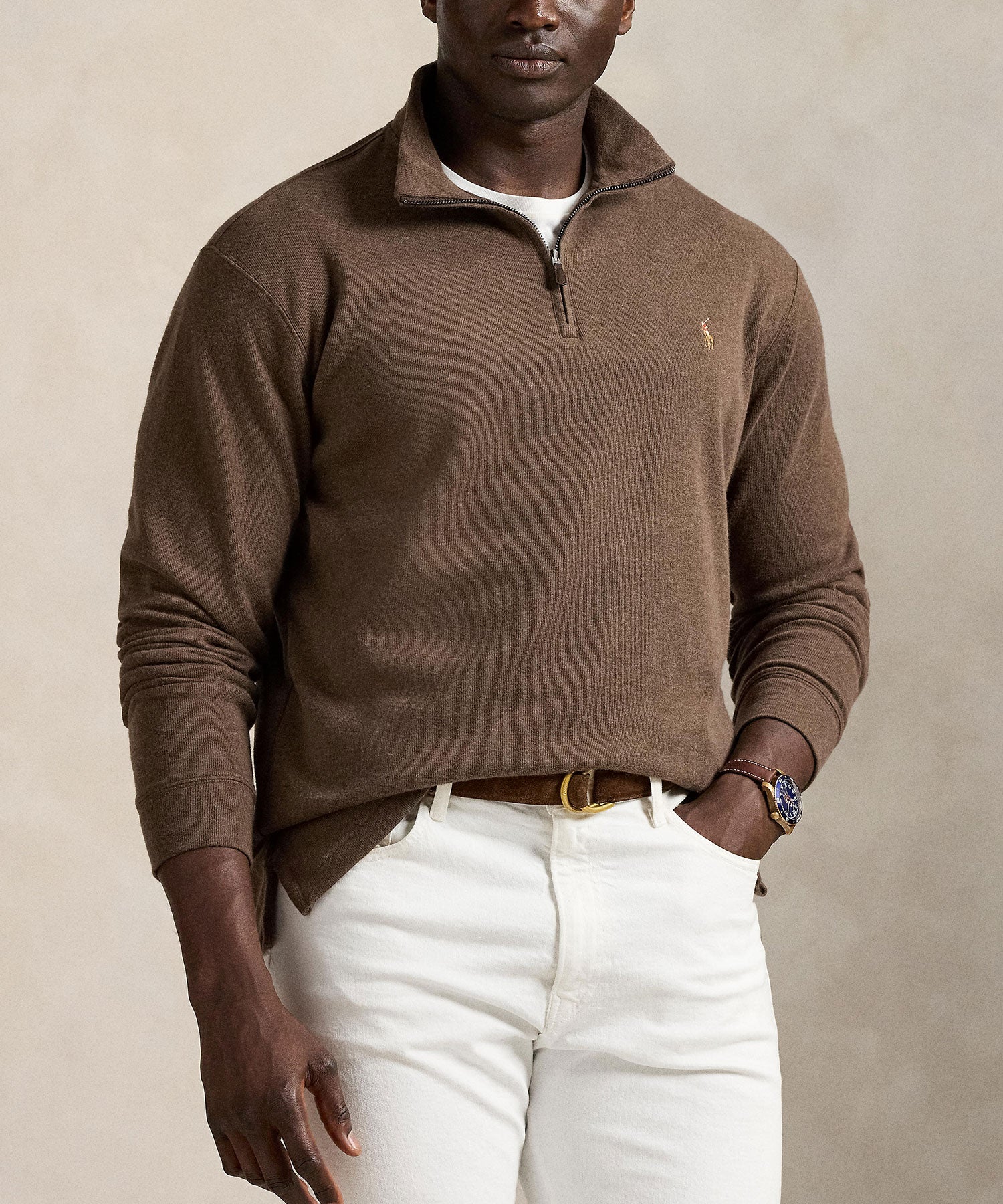 Polo Ralph Lauren Long Sleeve Estate Rib Half-Zip Sweater - Image 3