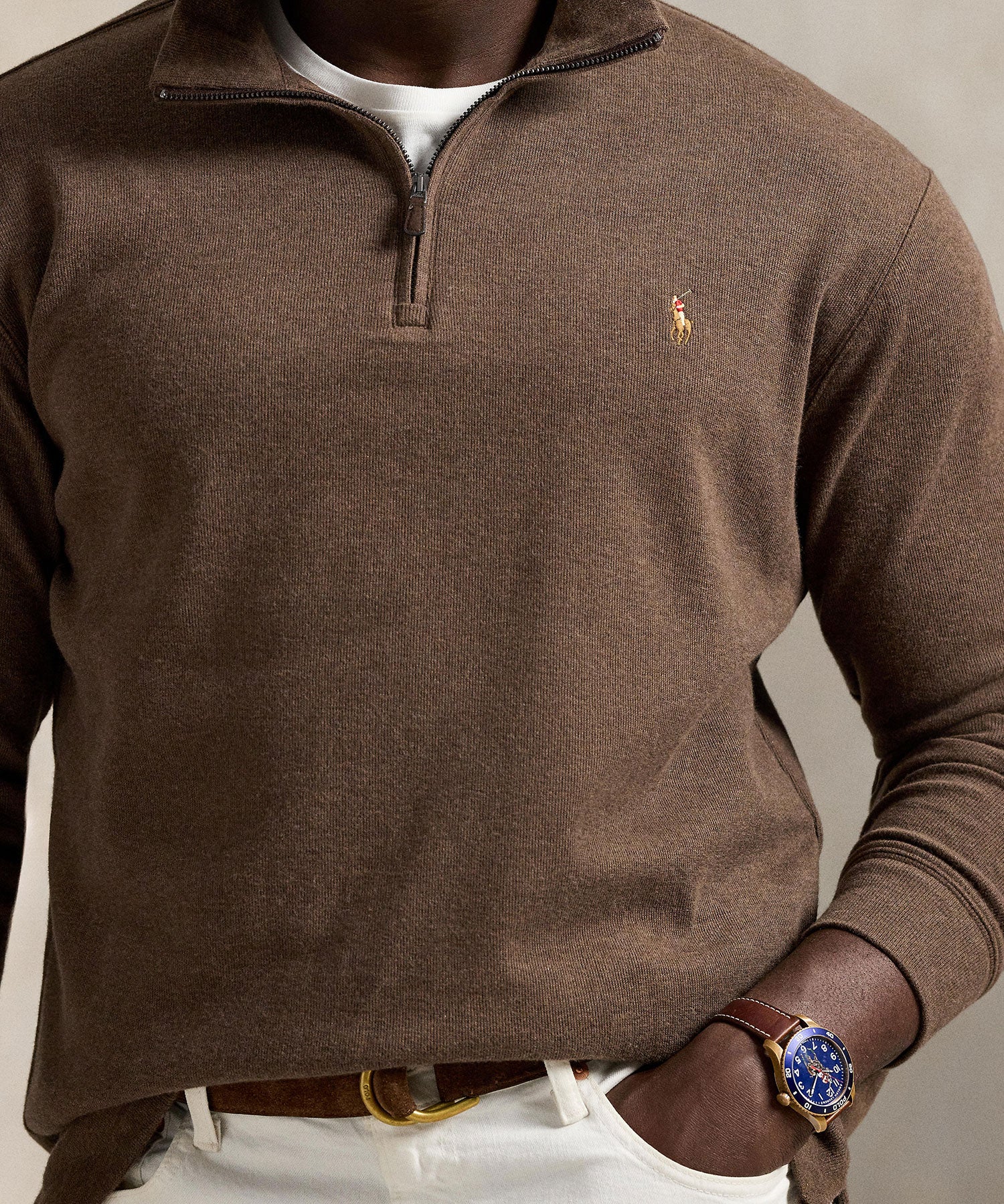 Polo Ralph Lauren Long Sleeve Estate Rib Half-Zip Sweater - Image 4