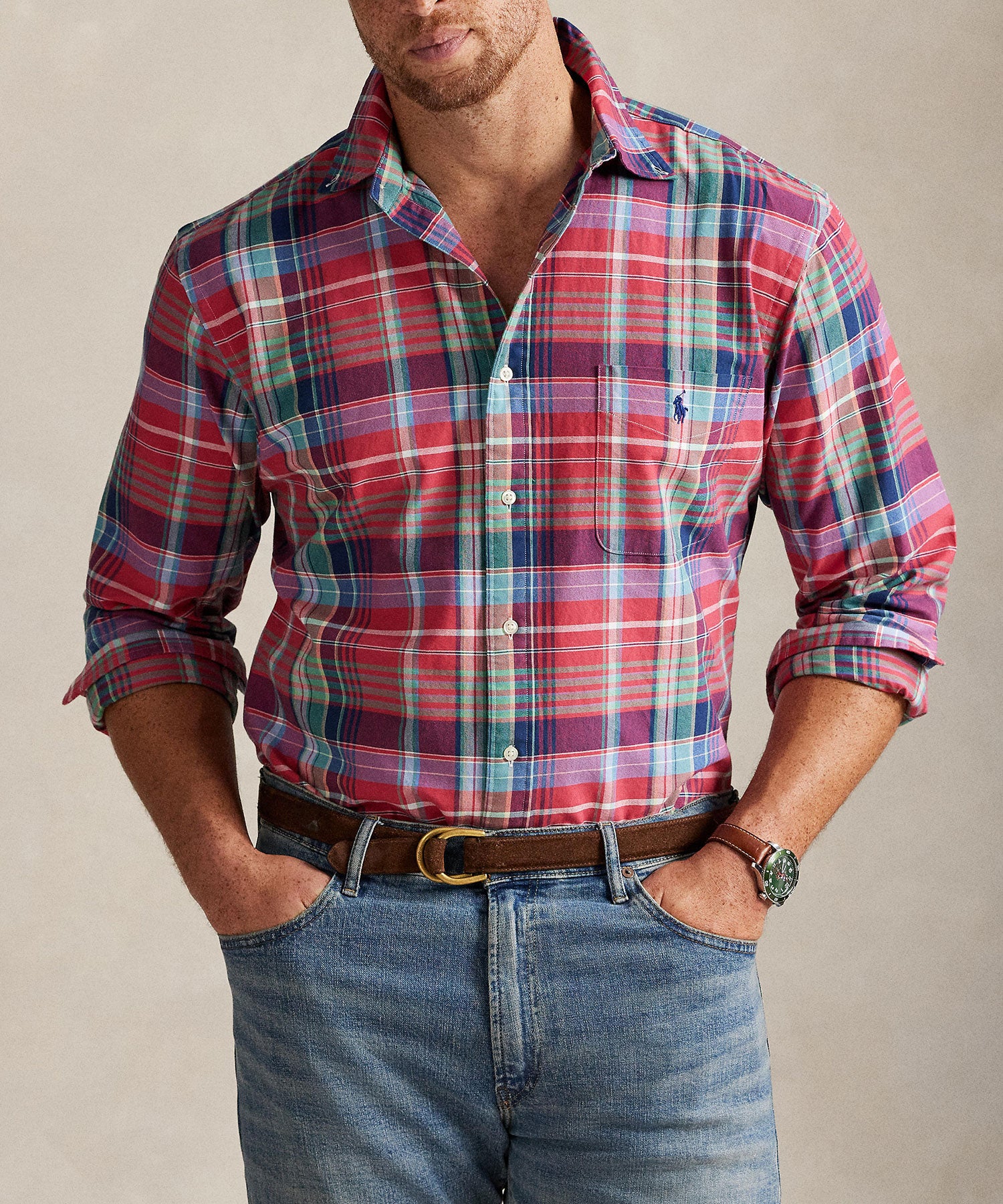 Polo Ralph Lauren Long Sleeve Tartan Oxford Sport Shirt - Image 14