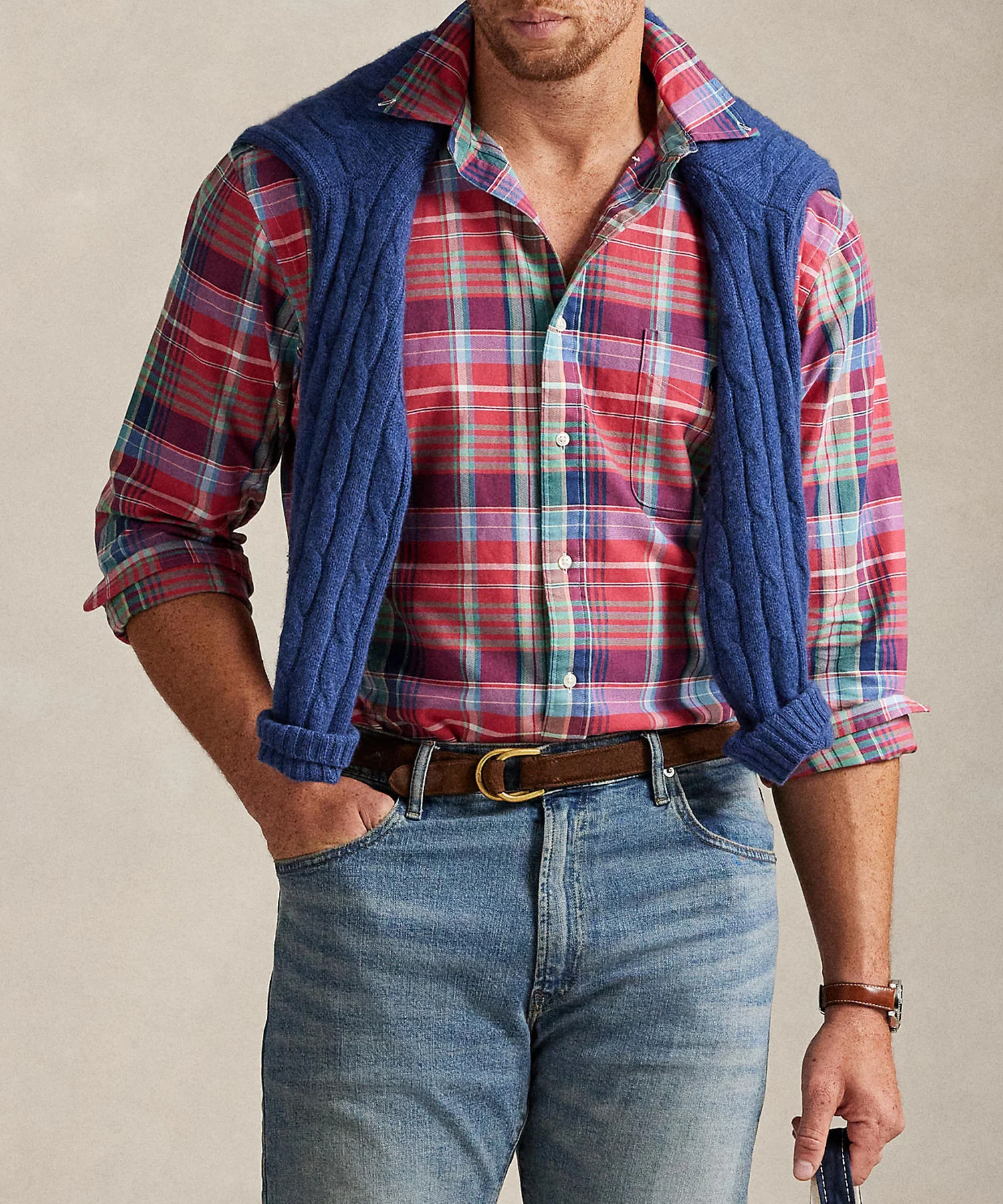 Polo Ralph Lauren Long Sleeve Tartan Oxford Sport Shirt - Image 15