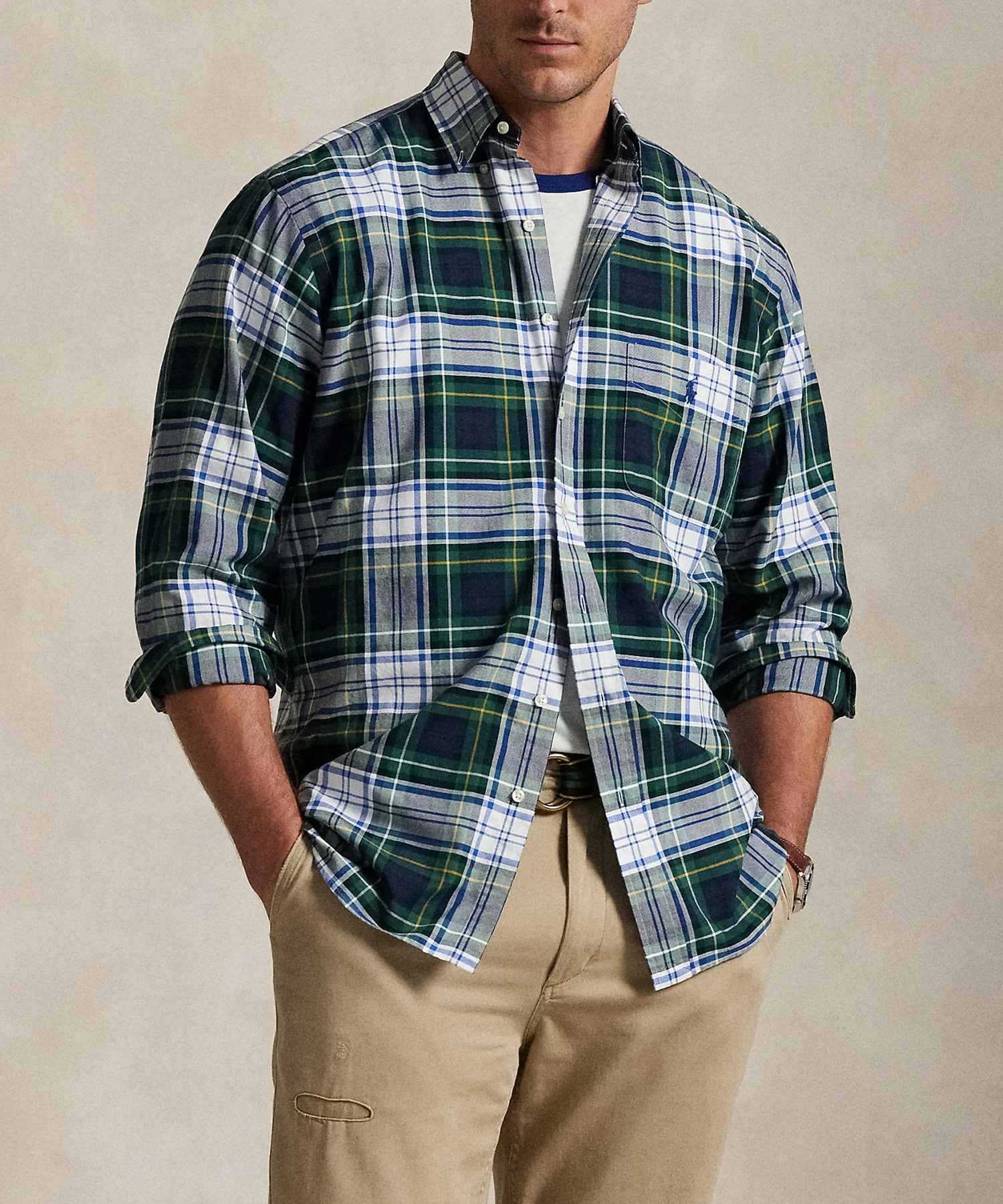 Polo Ralph Lauren Long Sleeve Tartan Oxford Sport Shirt - Image 4