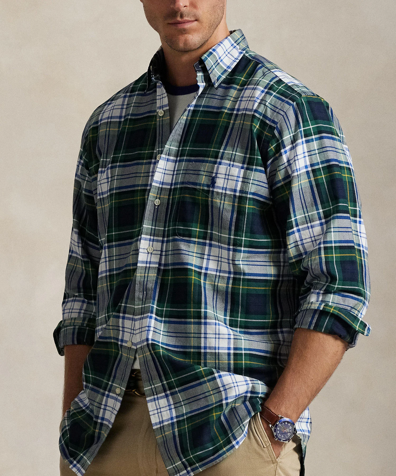 Polo Ralph Lauren Long Sleeve Tartan Oxford Sport Shirt - Image 5