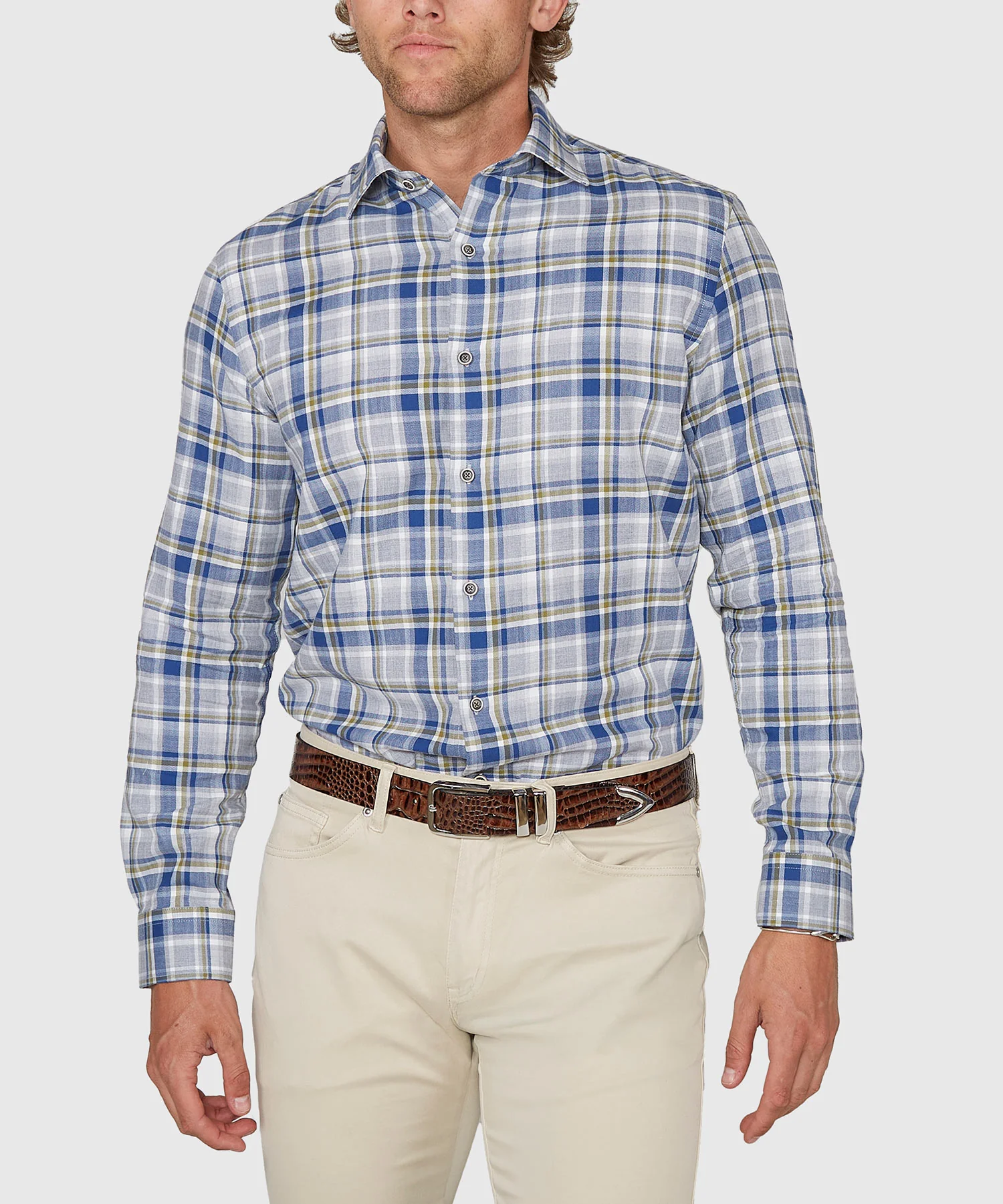 Westport Black Long Sleeve Button Under Spread Collar Sport Shirt - Image 3