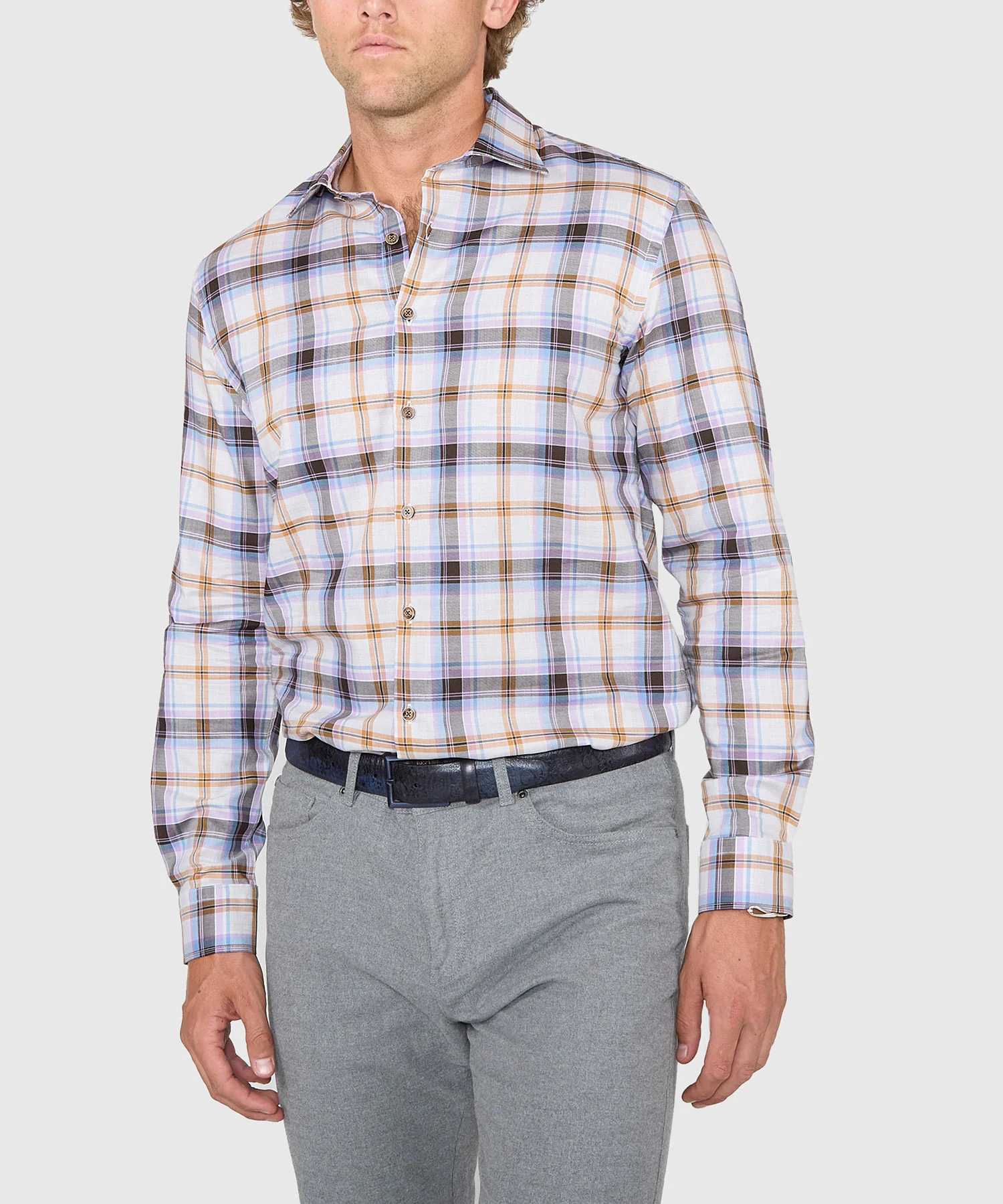 Westport Black Long Sleeve Button Under Spread Collar Sport Shirt - Image 2