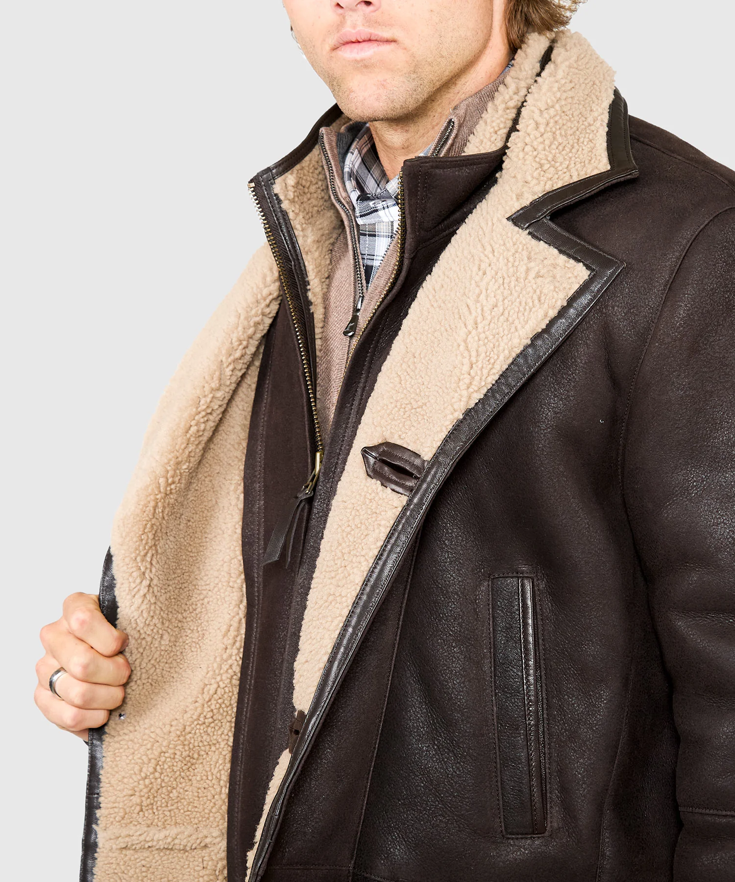 Westport Black Redding Shearling Coat - Image 7