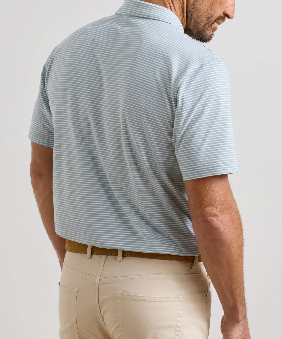 Peter Millar Calvert Stripe Crown Flex Short Sleeve Cotton Polo - Image 3
