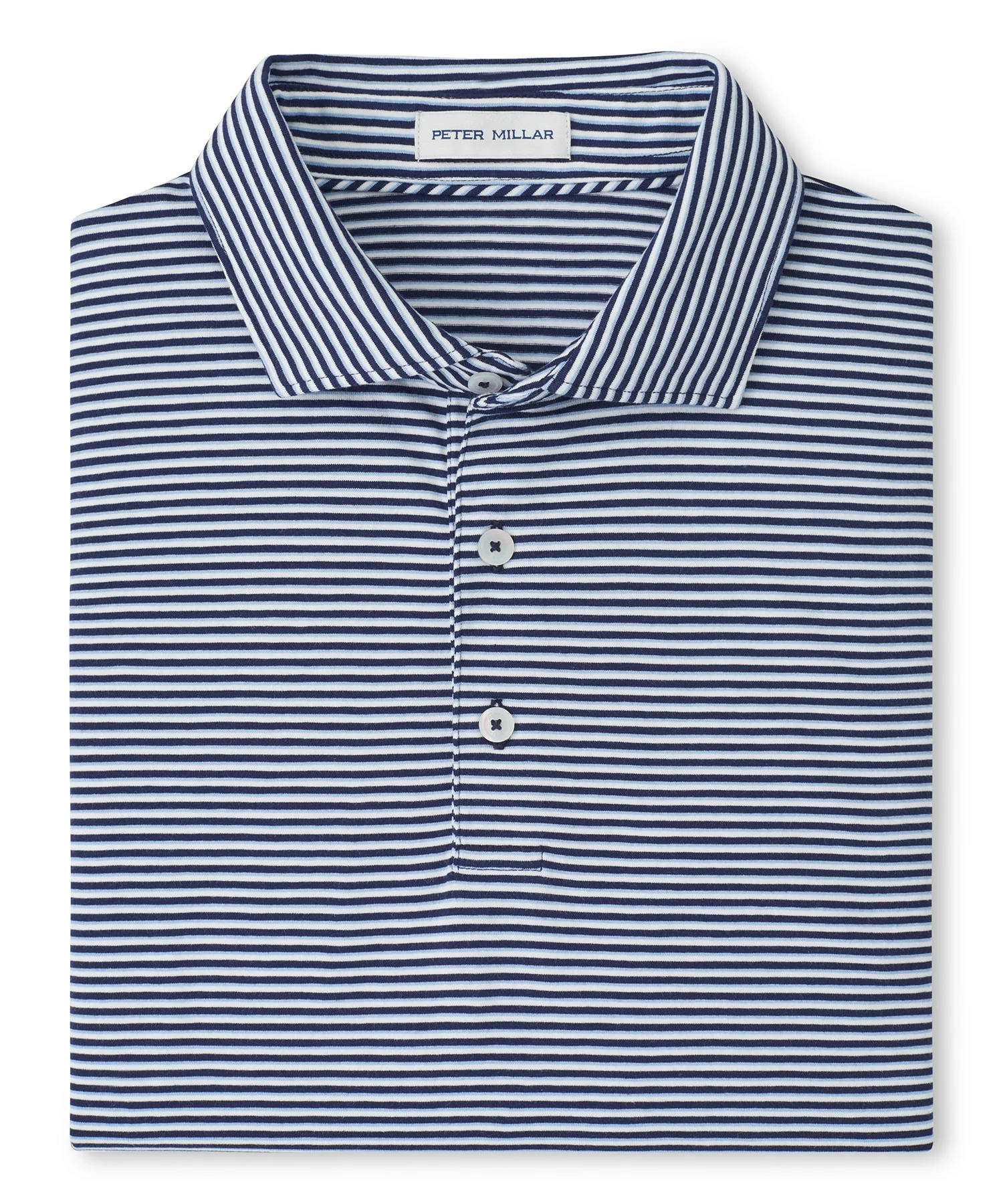 Peter Millar Calvert Stripe Crown Flex Short Sleeve Cotton Polo - Image 5
