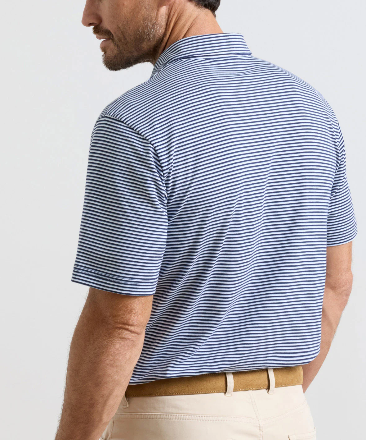 Peter Millar Calvert Stripe Crown Flex Short Sleeve Cotton Polo - Image 7