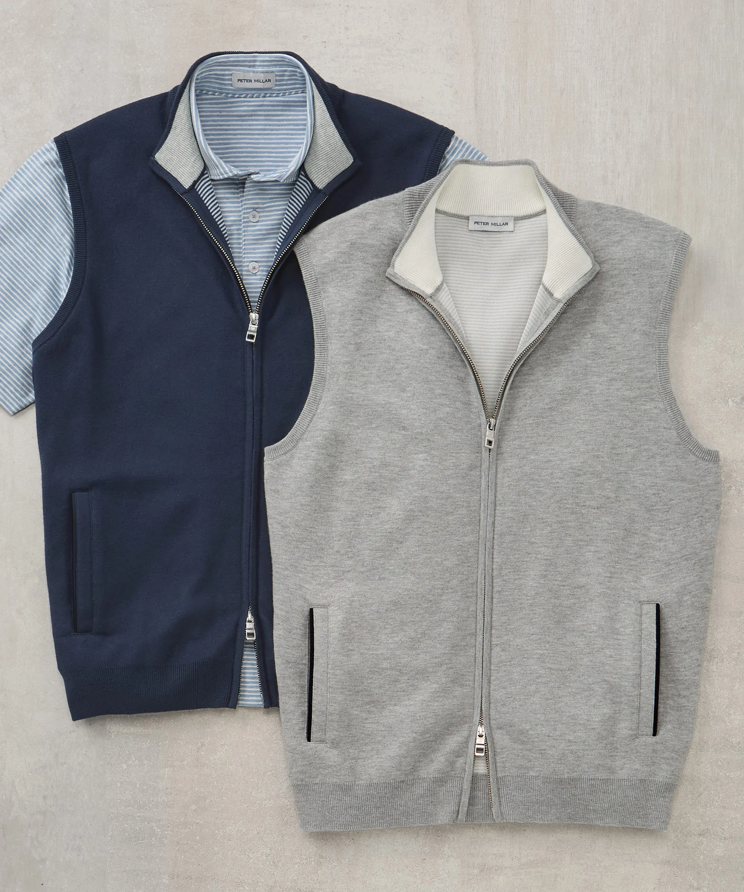 Peter Millar Coolspun Lite Full Zip Sweater Vest - Image 2