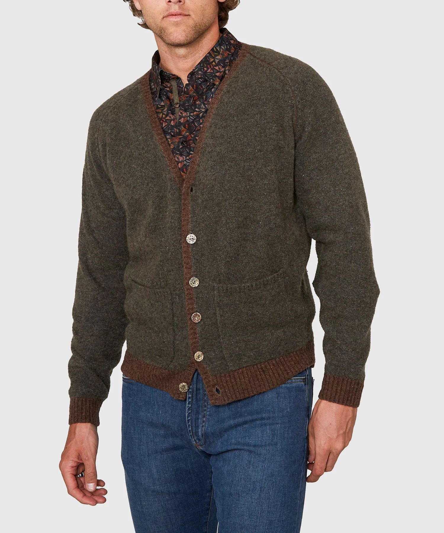 Westport Black Brushed Merino Wool Cardigan - Image 3