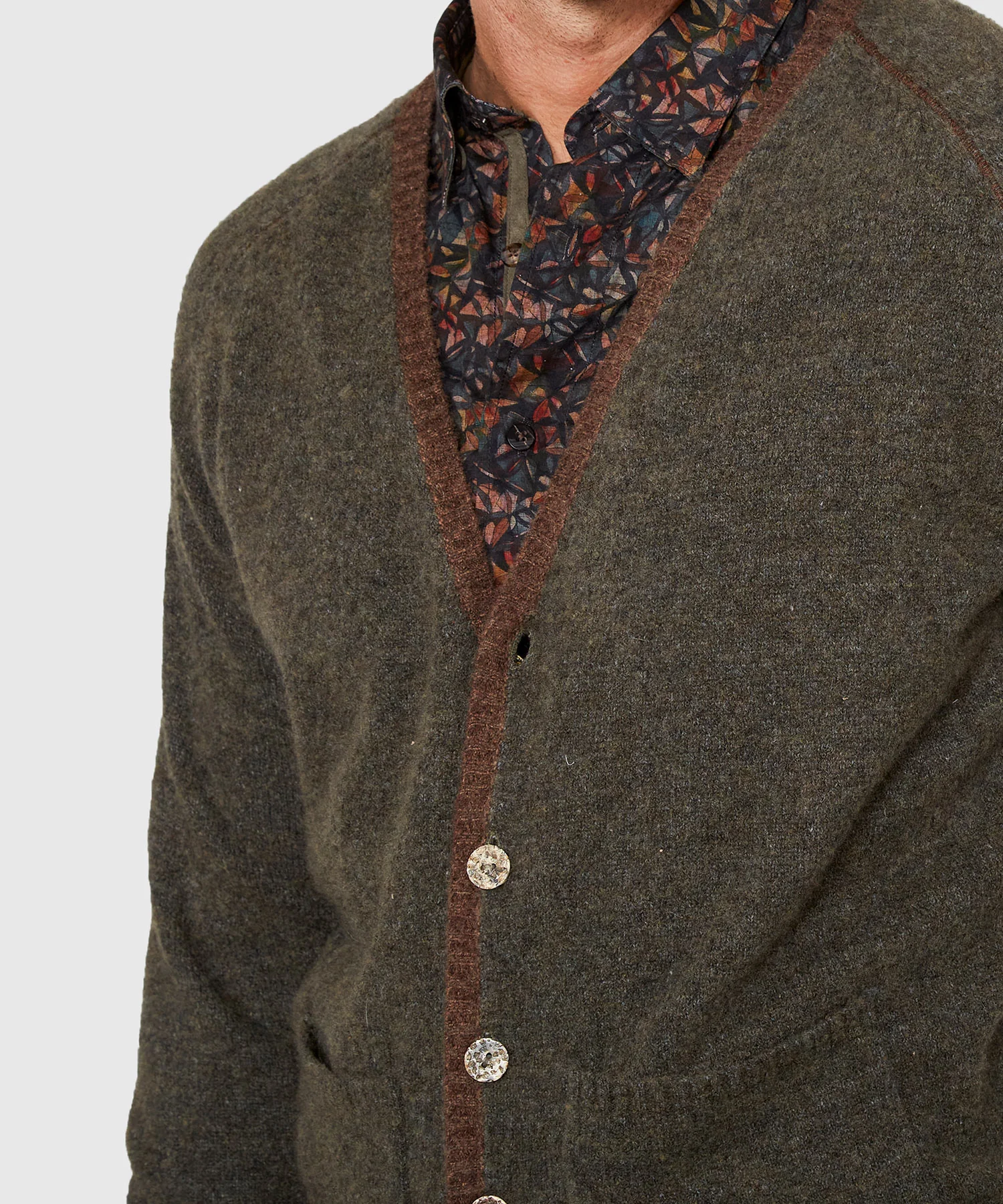 Westport Black Brushed Merino Wool Cardigan - Image 5