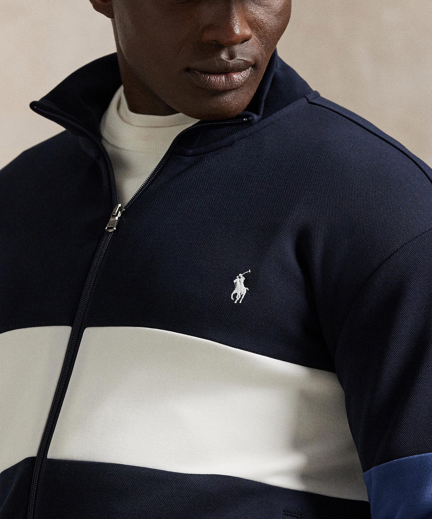 Polo Ralph Lauren Double Knit Colorblock Track Jacket - Image 3