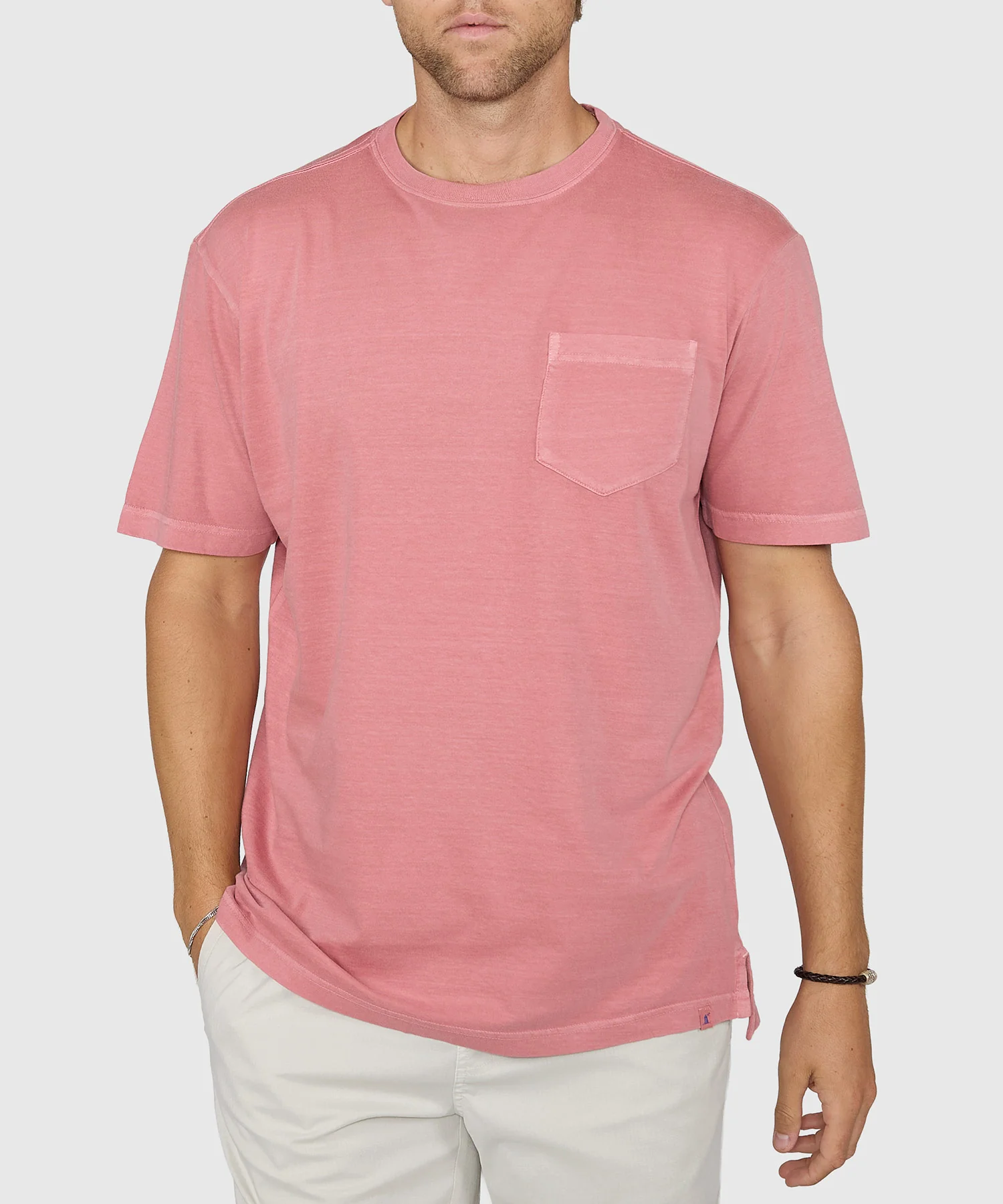 Westport Lifestyle Short Sleeve Sunwashed Crew Neck Pocket T-Shirt - Image 7