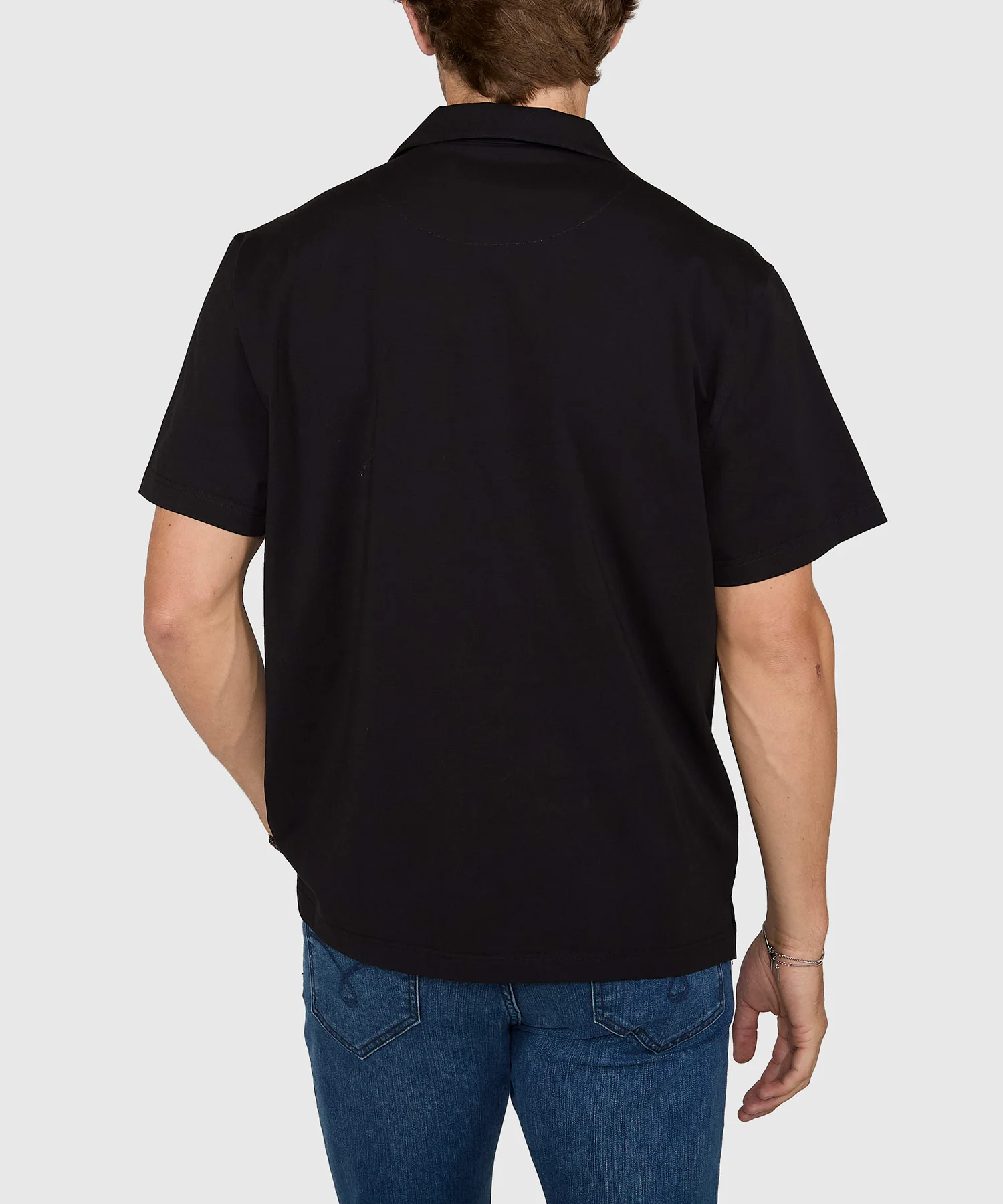 Westport No-Tuck Short Sleeve Cotton Performance Stretch Retro Knit Shirt - Image 5