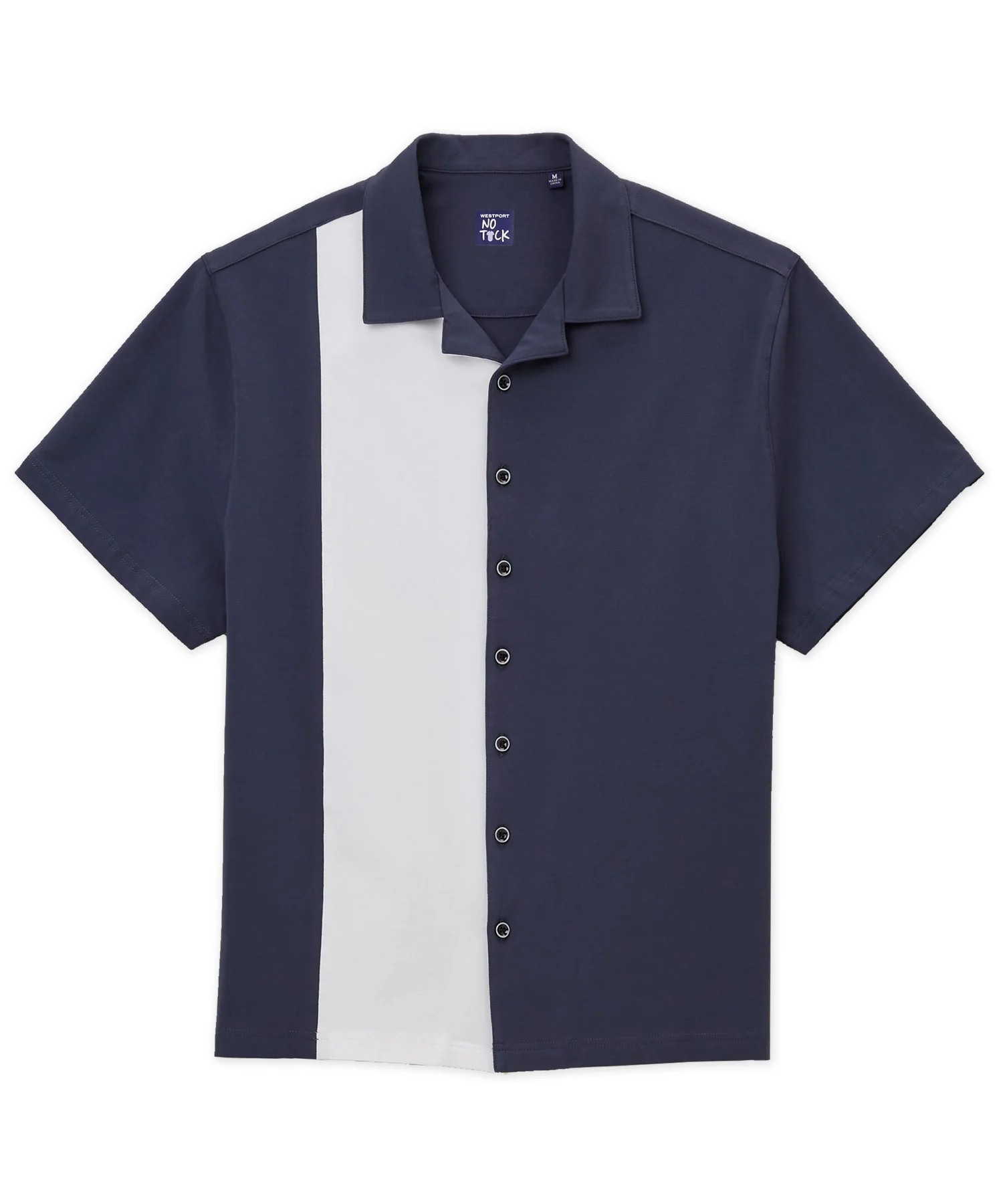 Westport No-Tuck Short Sleeve Cotton Performance Stretch Retro Knit Shirt
