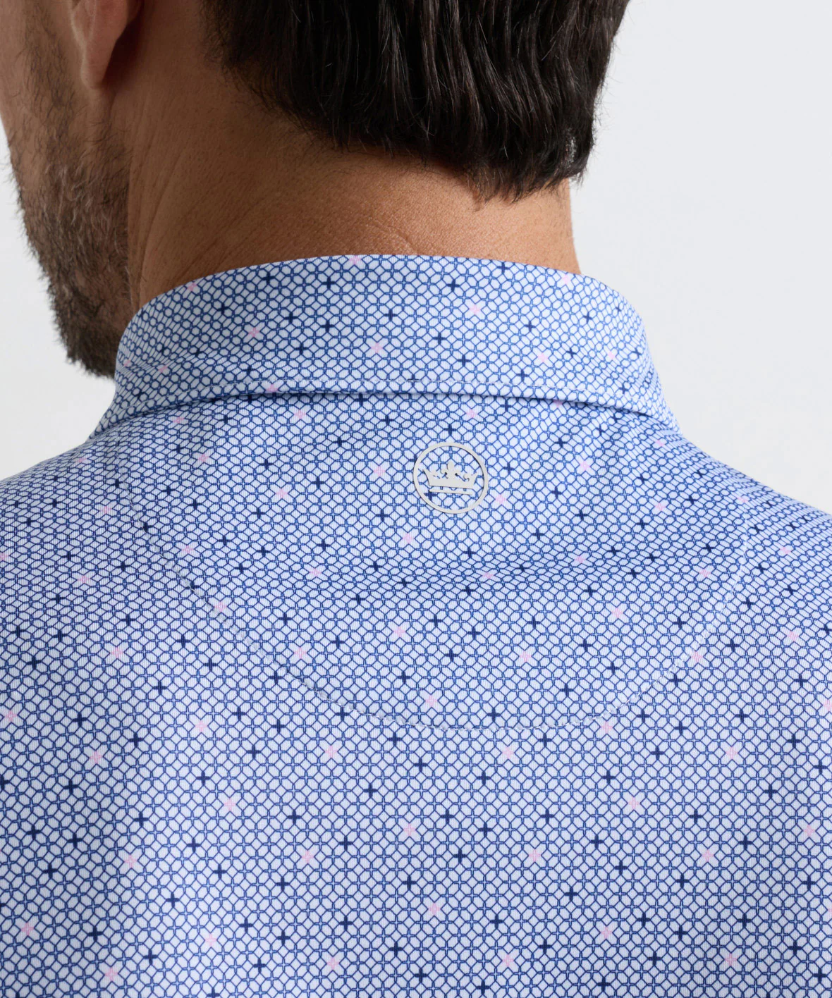 Peter Millar Barrier Print Short Sleeve Performance Polo - Image 4