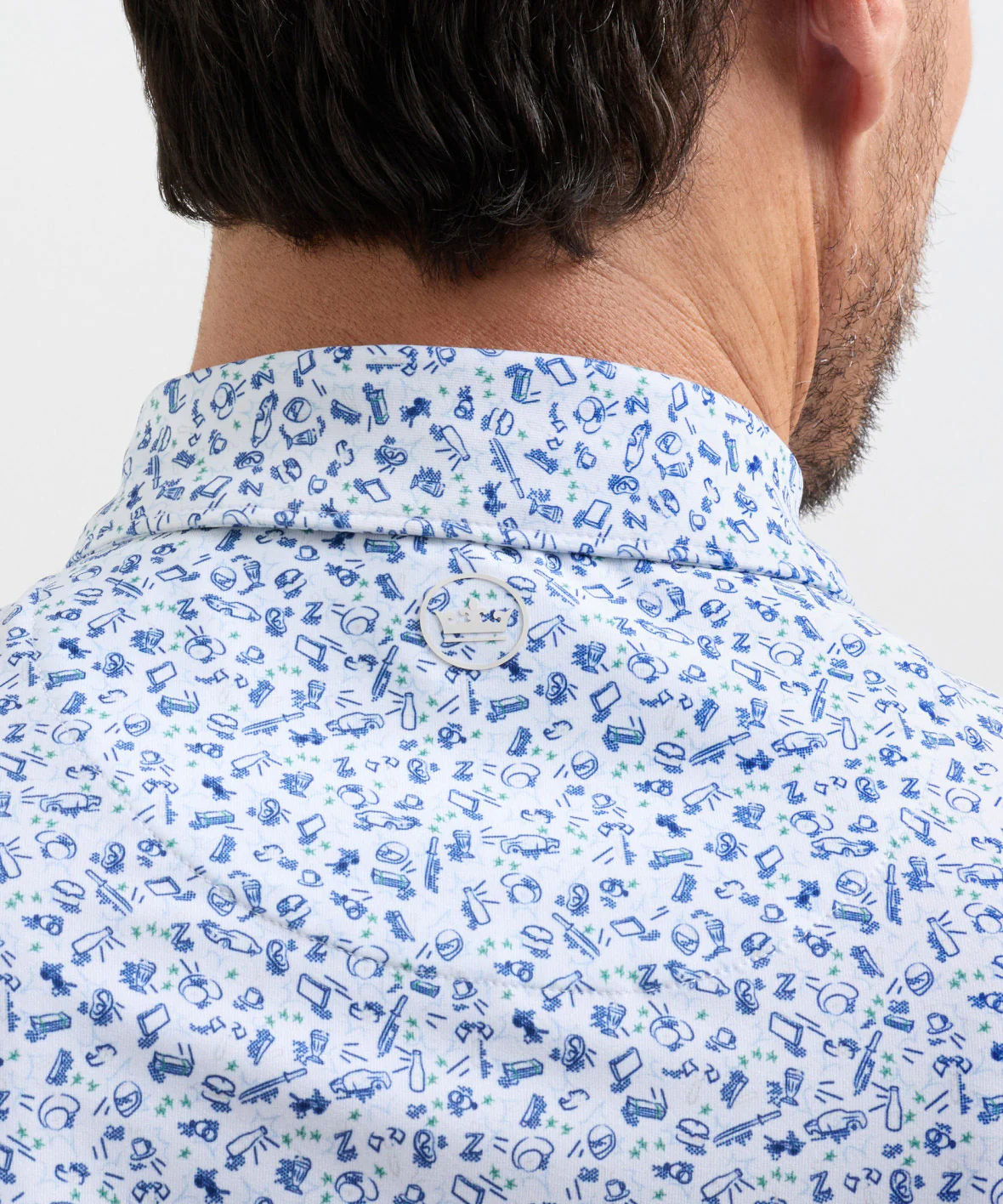 Peter Millar Tarantino Print Short Sleeve Performance Polo - Image 4
