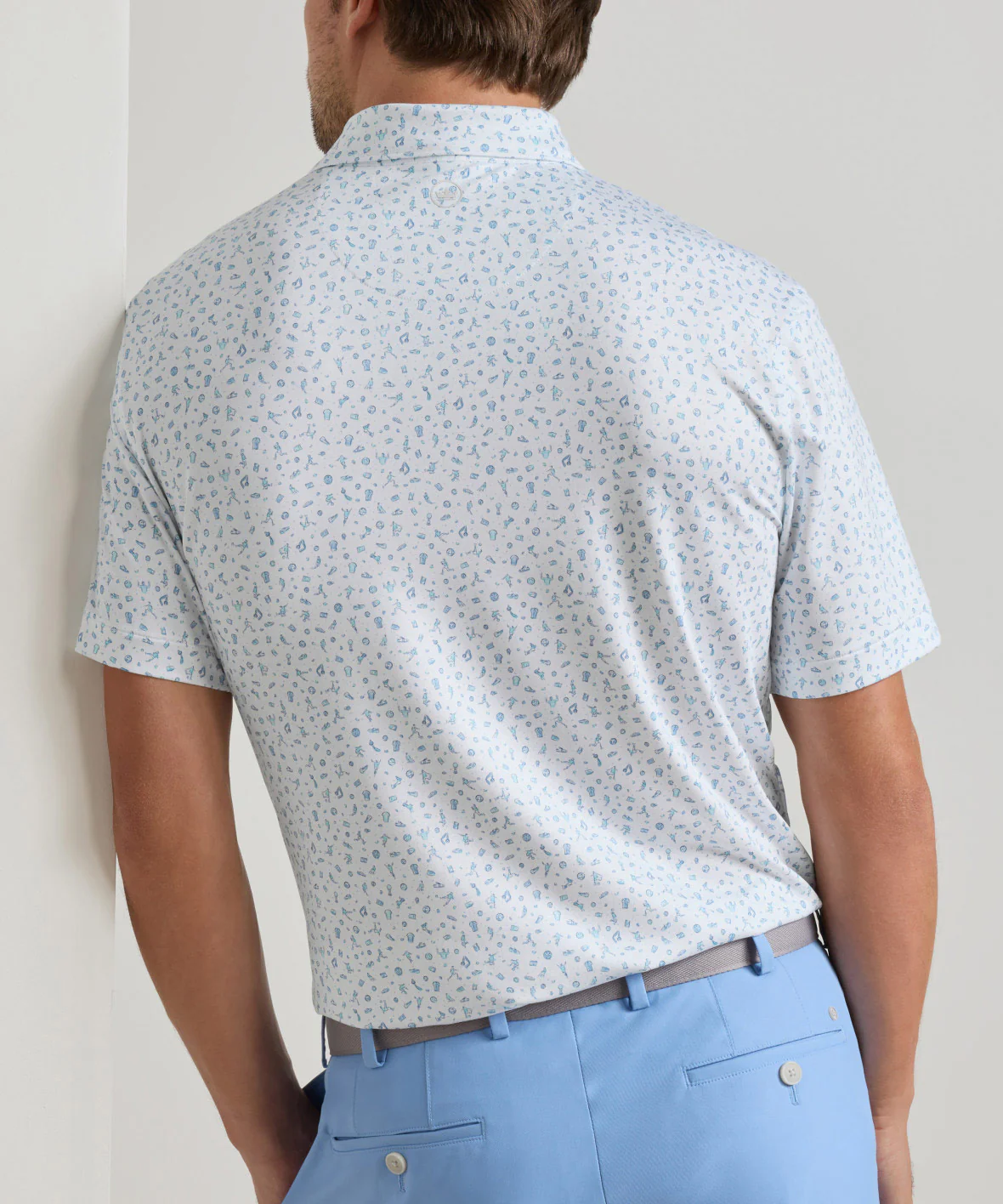 Peter Millar Goalie Print Short Sleeve Performance Polo - Image 3