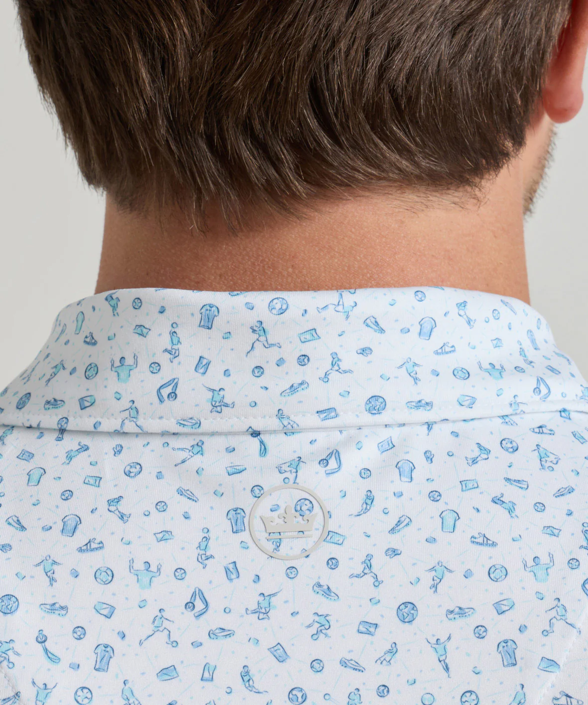 Peter Millar Goalie Print Short Sleeve Performance Polo - Image 4
