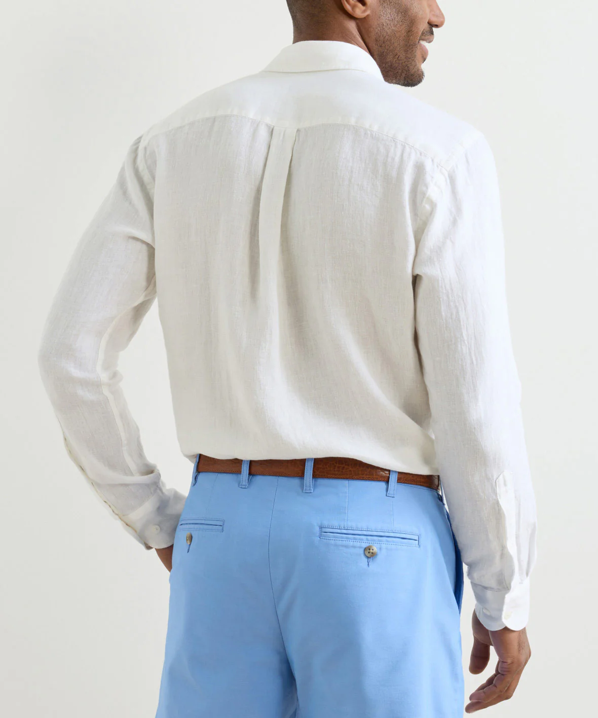 Peter Millar The Shoreside Long Sleeve Linen Sport Shirt - Image 3
