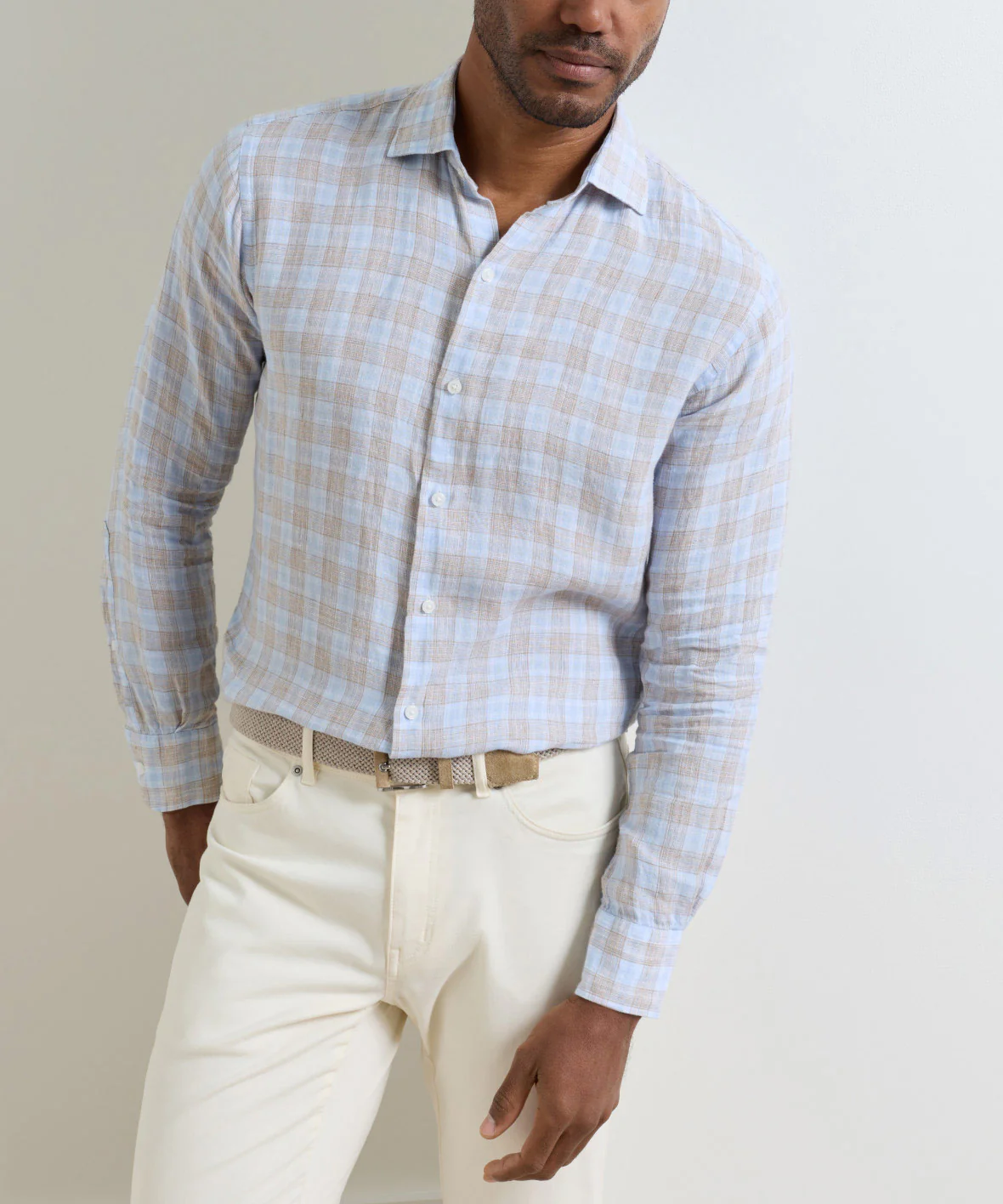 Peter Millar Milo Linen Long Sleeve Sport Shirt - Image 2
