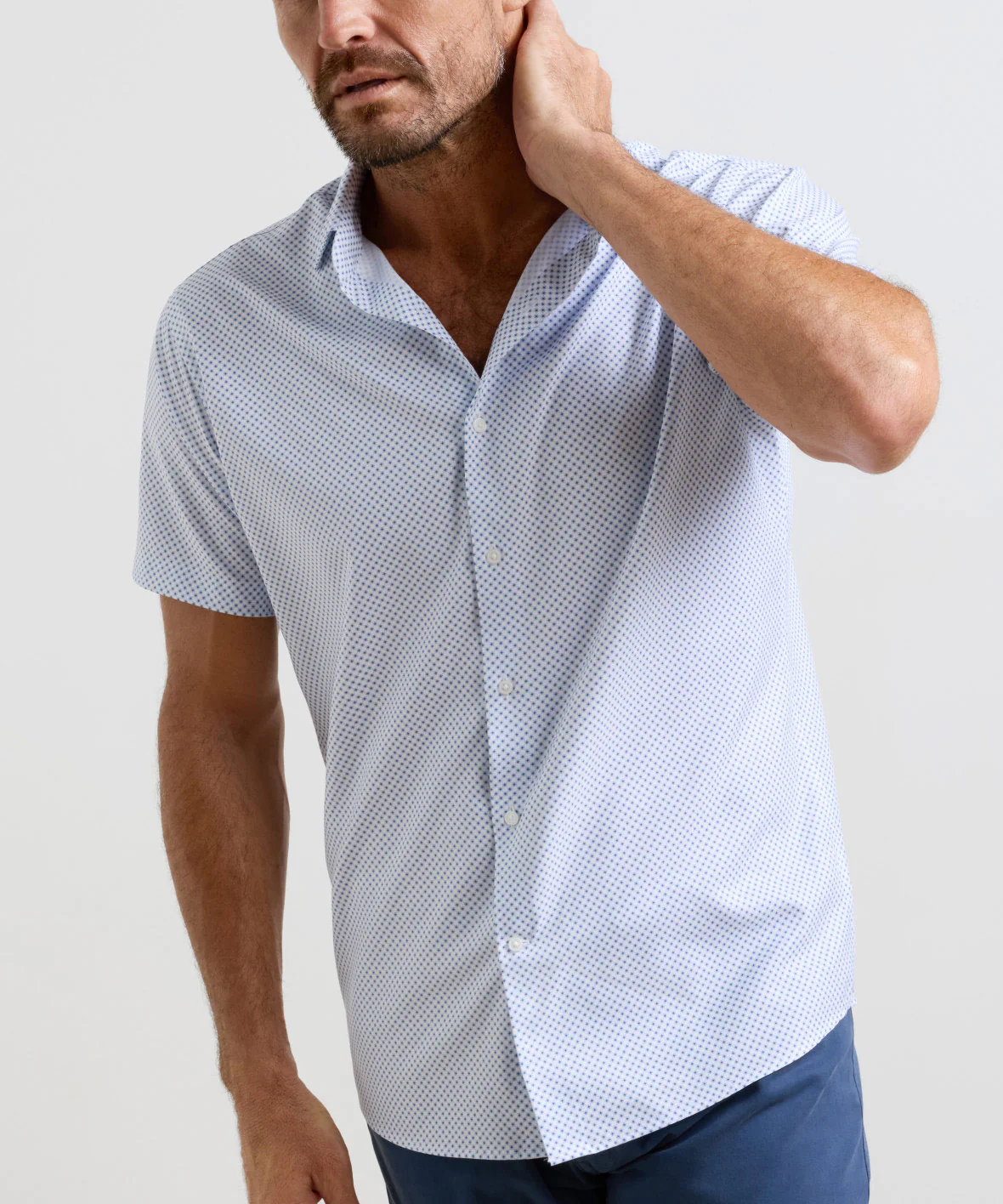 Peter Millar Cecil Performance Short Sleeve Poplin Sport Shirt - Image 2