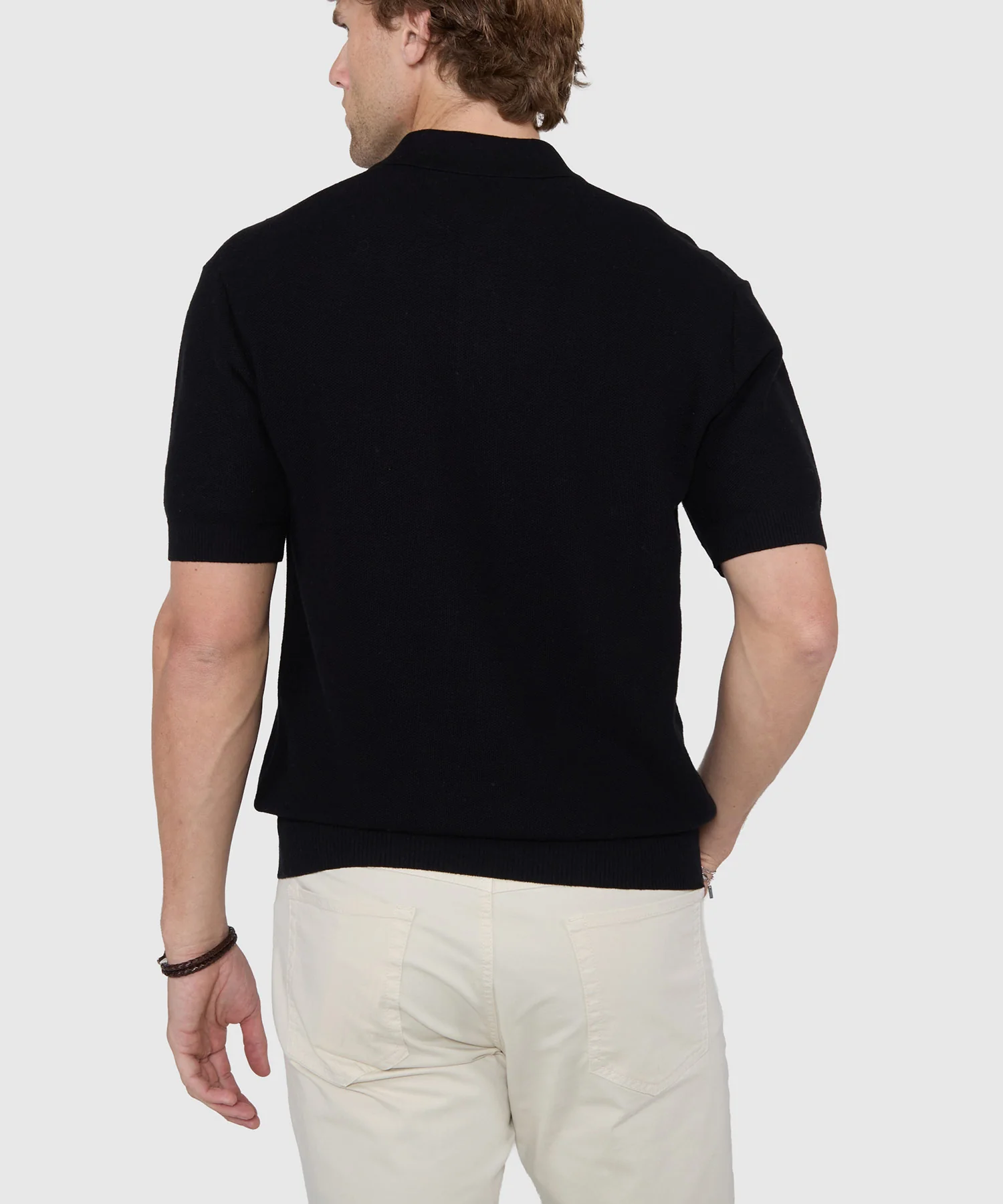 Westport Black Short Sleeve Legacy II Cotton Cashmere Polo - Image 8