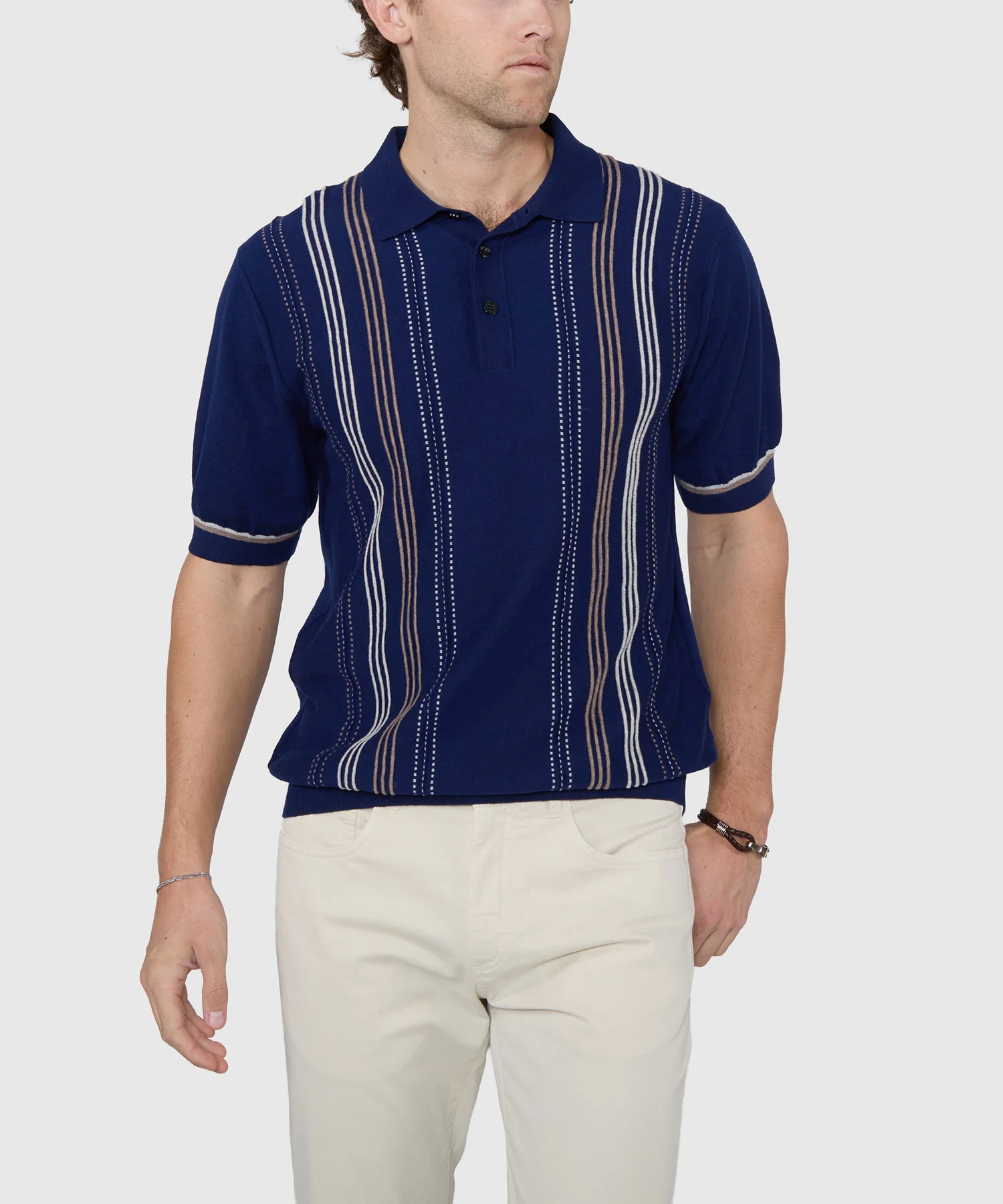 Westport Black Short Sleeve Cortina Retro Polo - Image 2