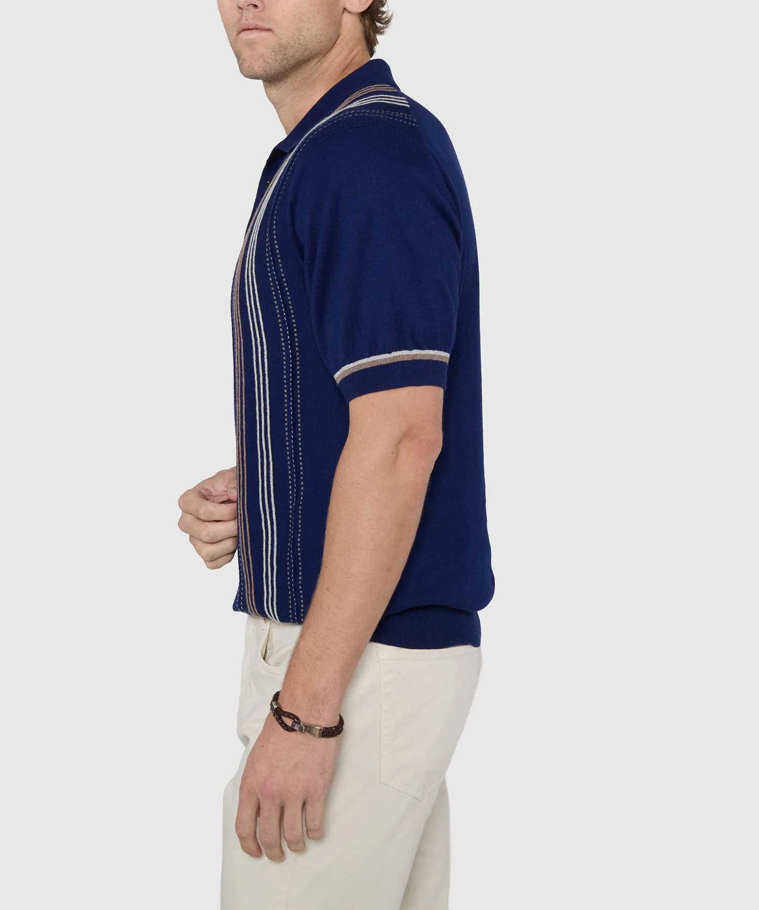 Westport Black Short Sleeve Cortina Retro Polo - Image 4