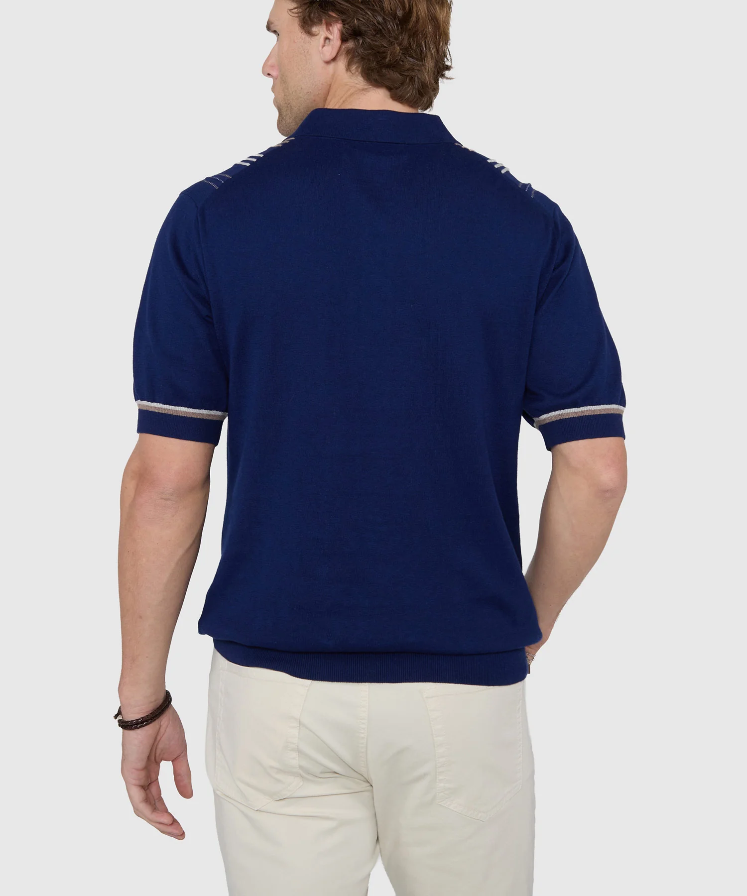 Westport Black Short Sleeve Cortina Retro Polo - Image 5