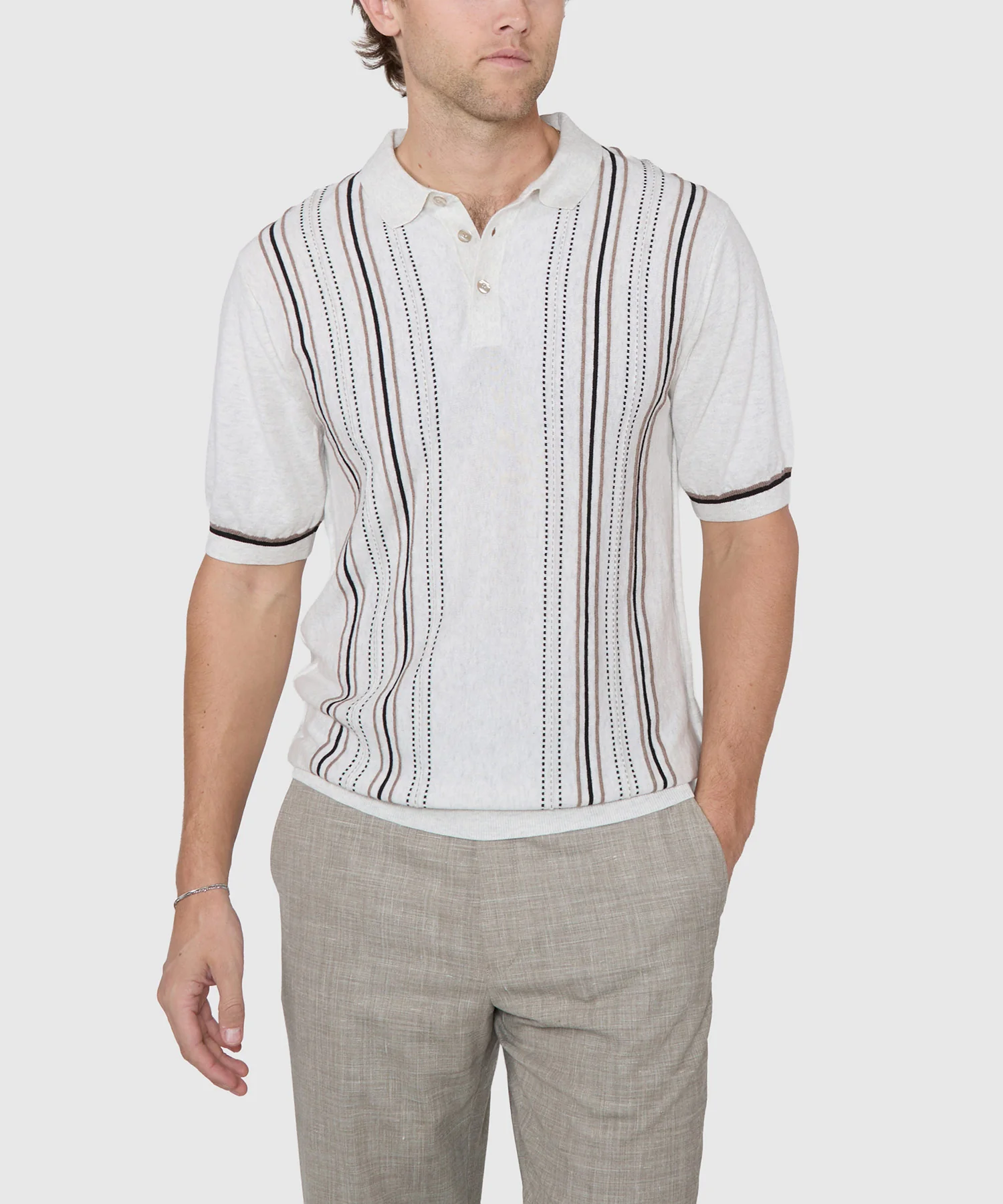 Westport Black Short Sleeve Sarto Retro Polo - Image 2