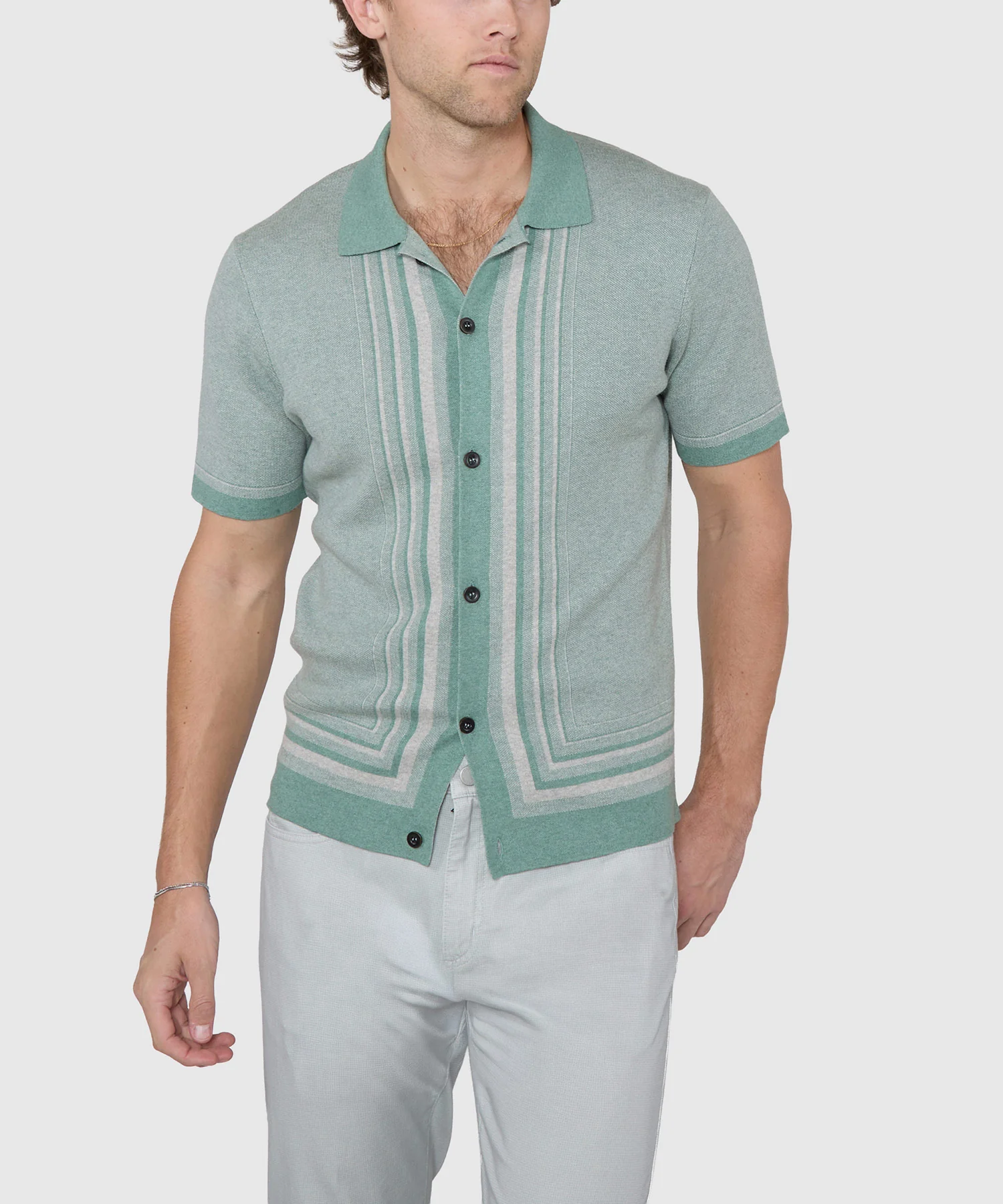 Westport Black Short Sleeve Bennett Button Front Polo - Image 2