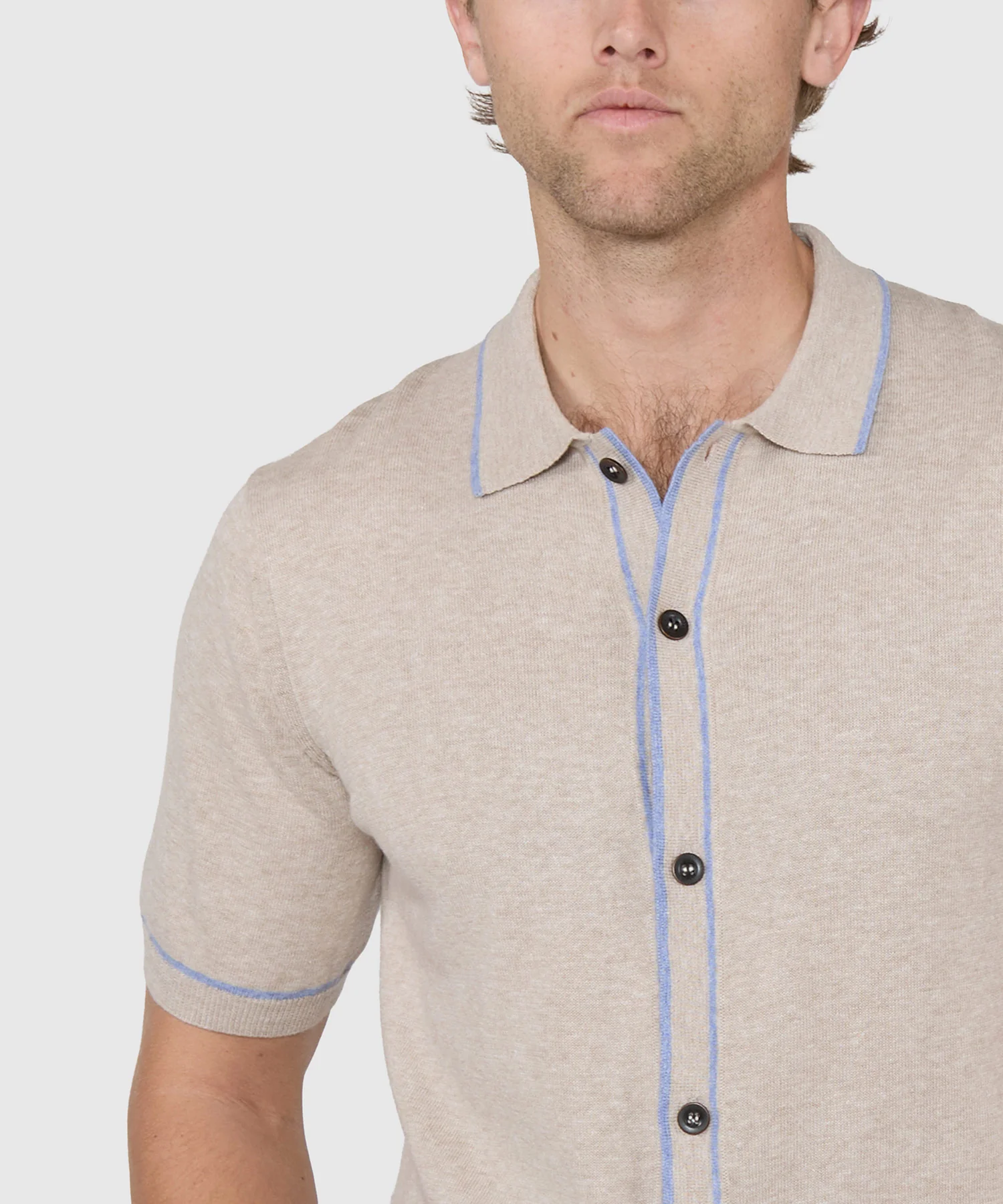 Westport Black Short Sleeve Darin Button Front Polo - Image 3