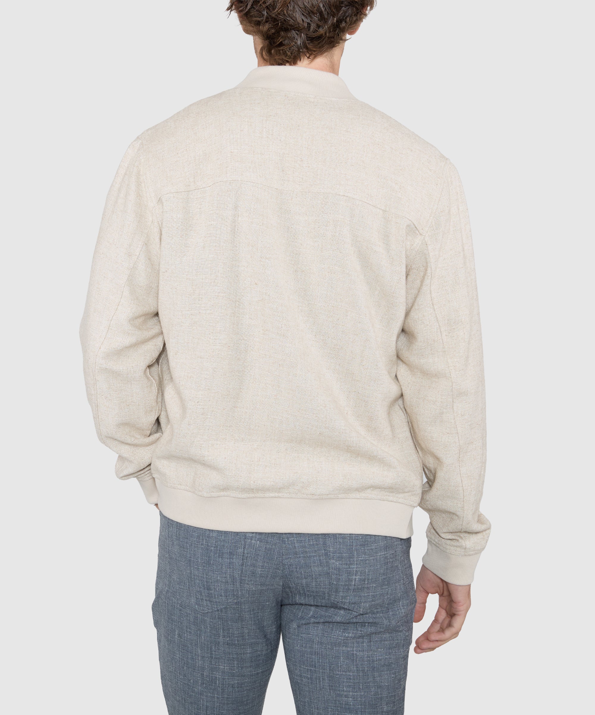 Westport Black Gatsby Linen Blend Bomber Jacket - Image 12