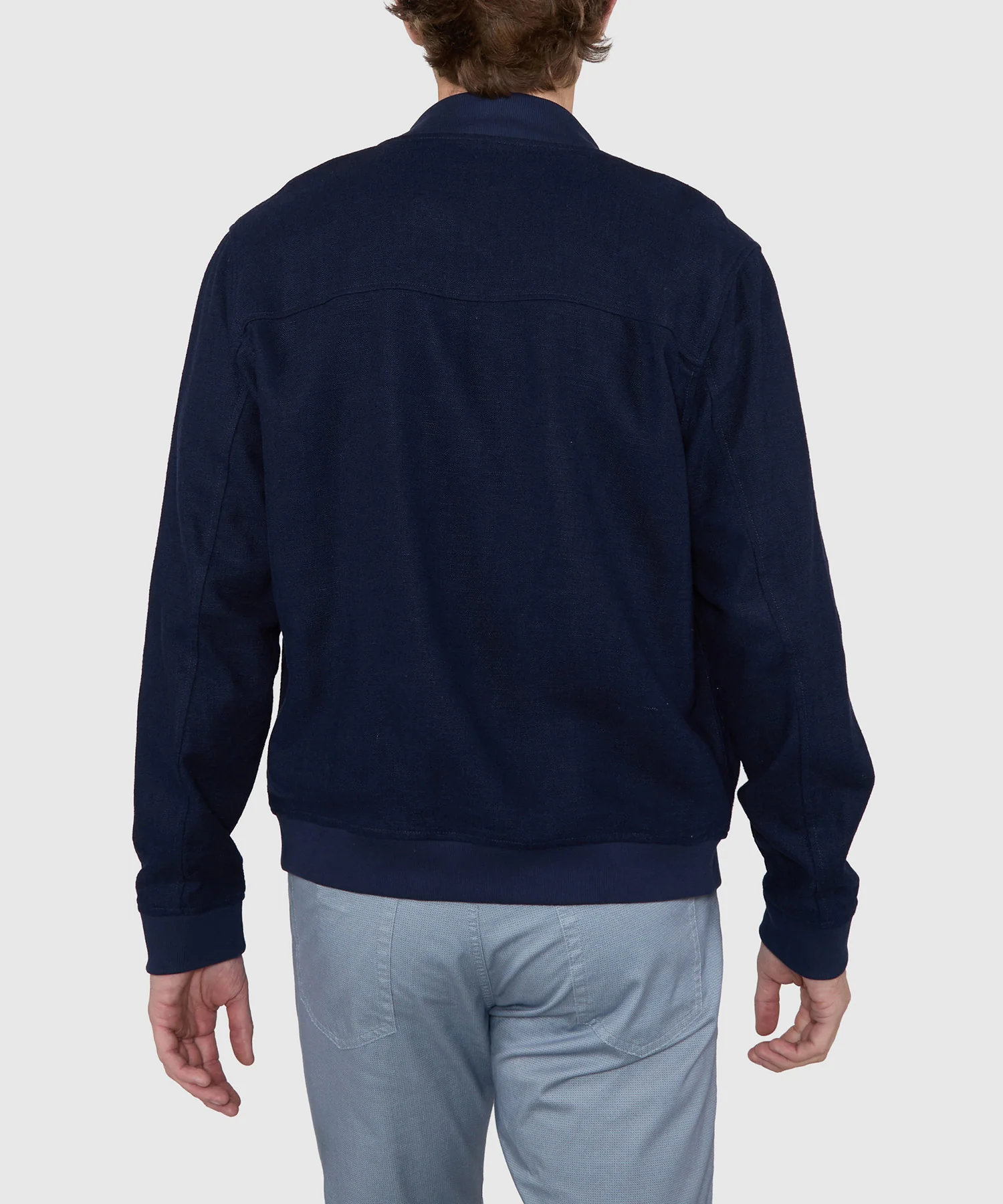 Westport Black Gatsby Linen Blend Bomber Jacket - Image 6