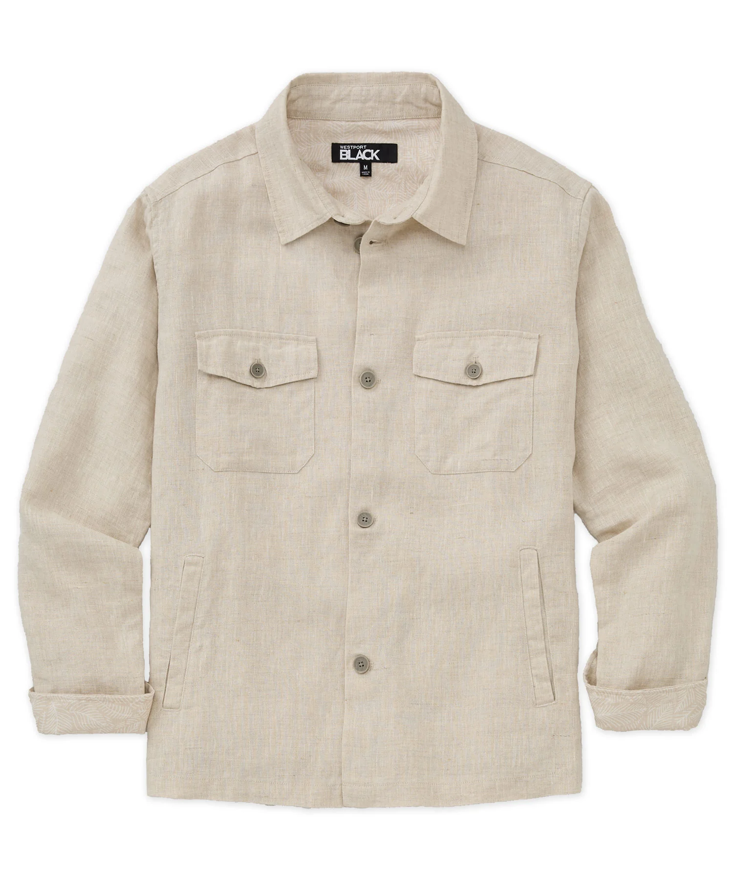 Westport Black Long Sleeve Boardwalk Linen Overshirt