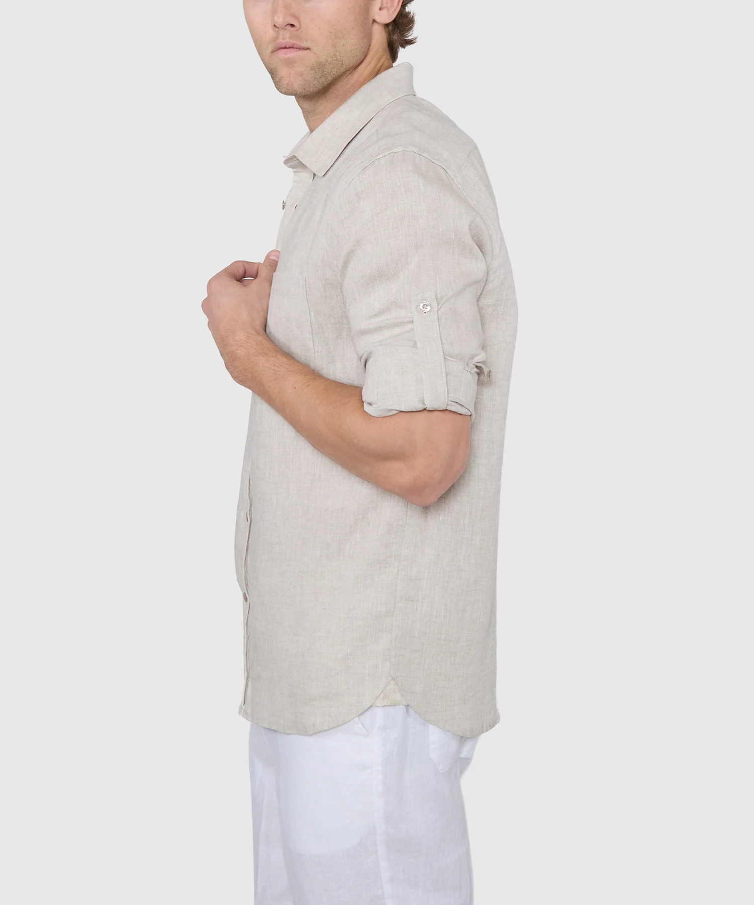 Westport Black Southport Long Sleeve Linen Shirt - Image 10