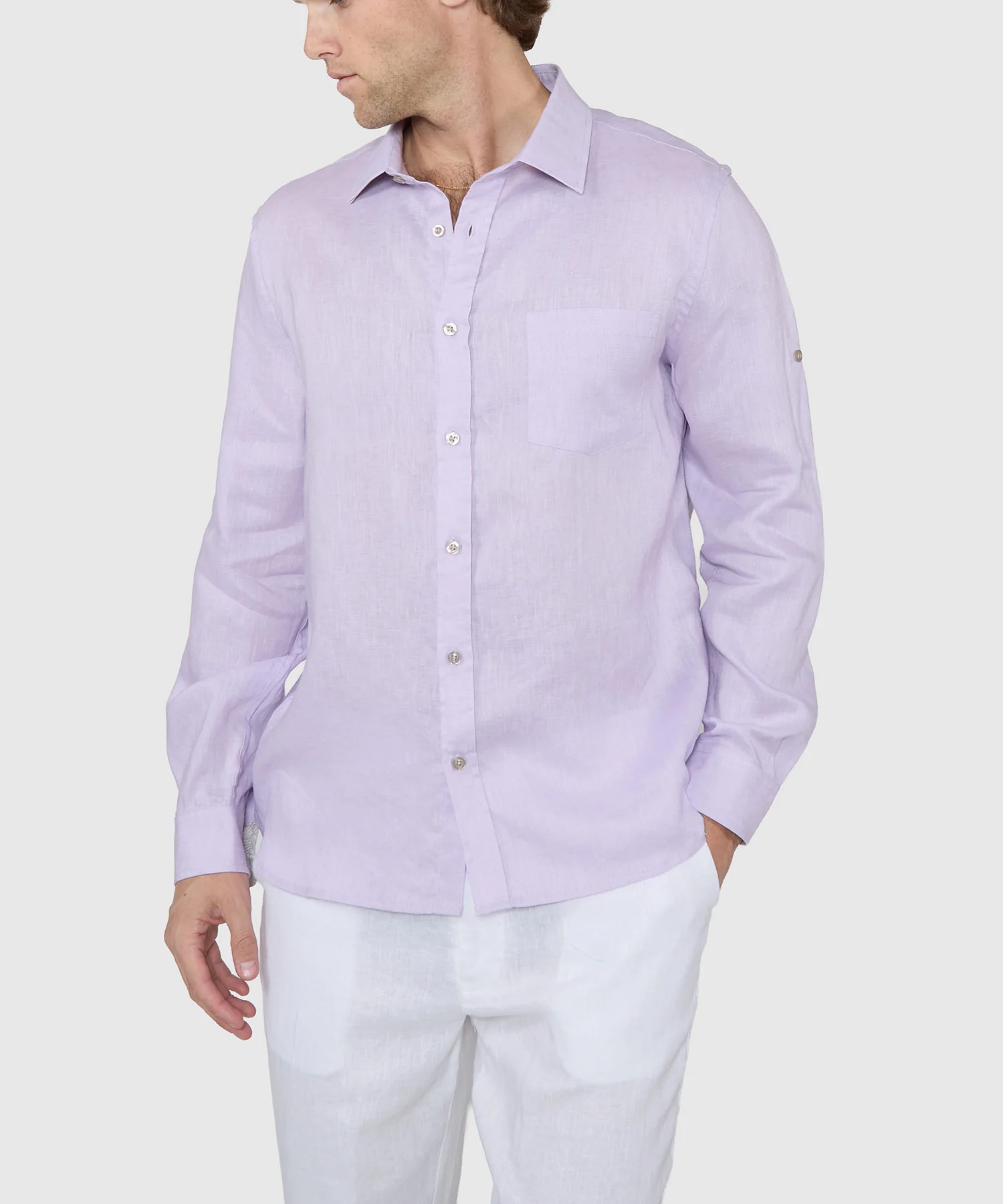 Westport Black Southport Long Sleeve Linen Shirt - Image 2
