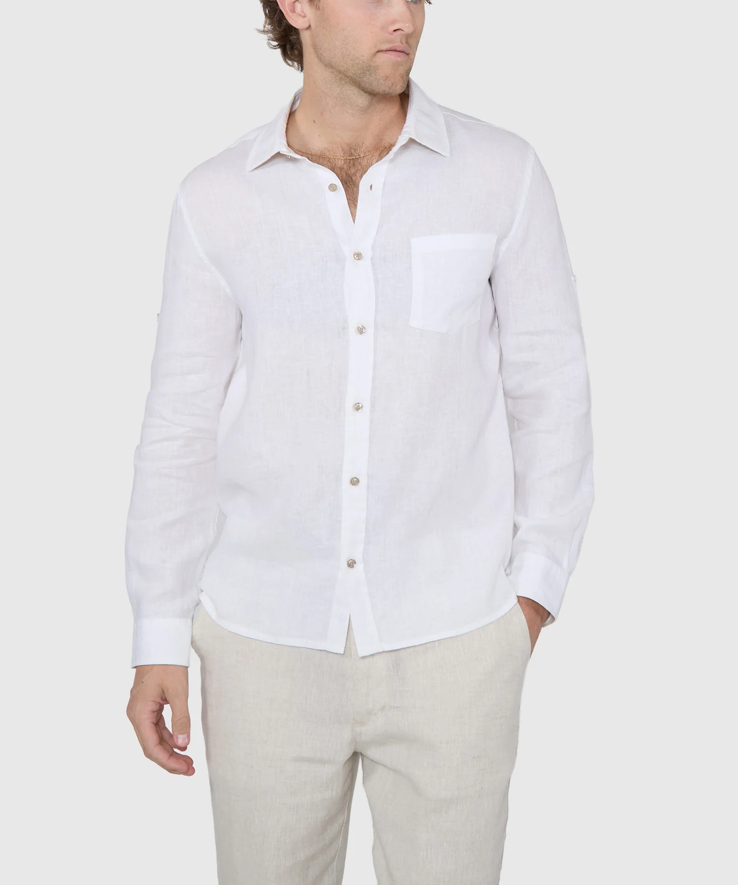 Westport Black Southport Long Sleeve Linen Shirt - Image 20