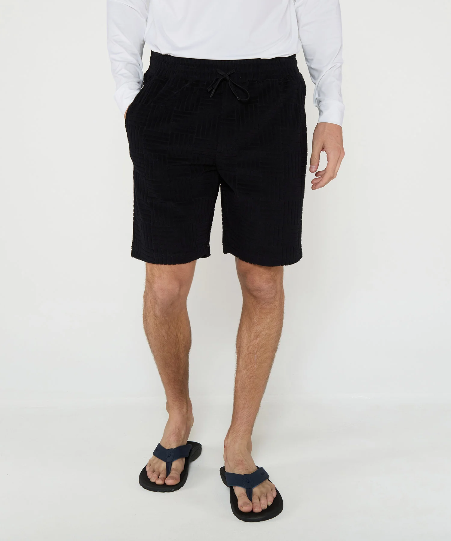 Westport Black Vienna Terry Shorts - Image 2