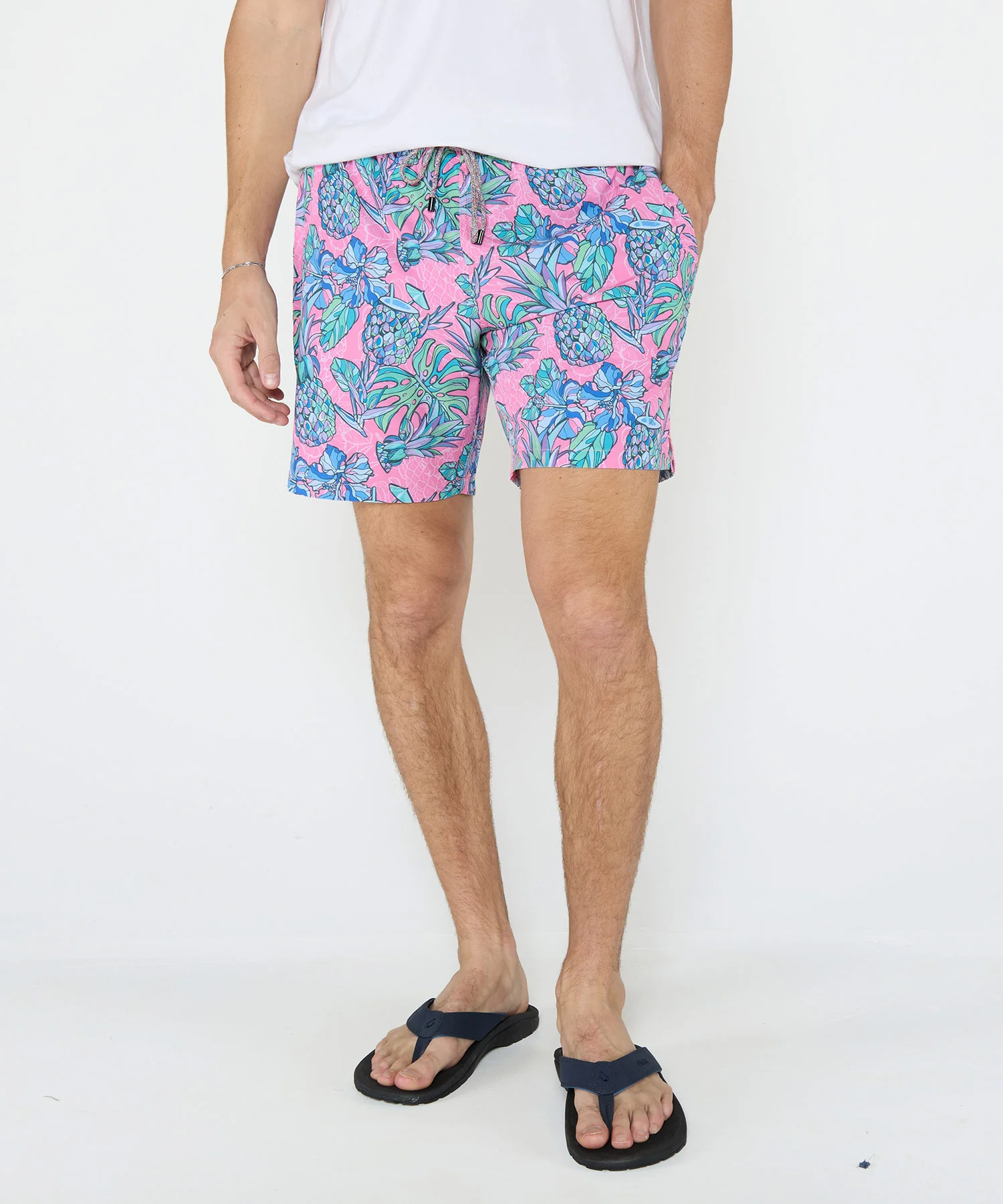 Westport Black Hampton Pineapple Print Swim Shorts - Image 3