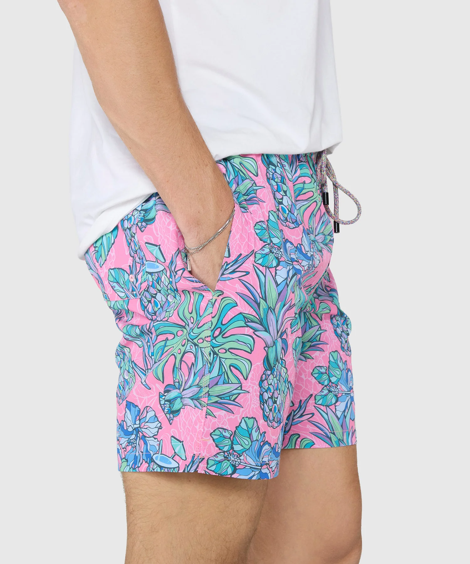Westport Black Hampton Pineapple Print Swim Shorts - Image 4