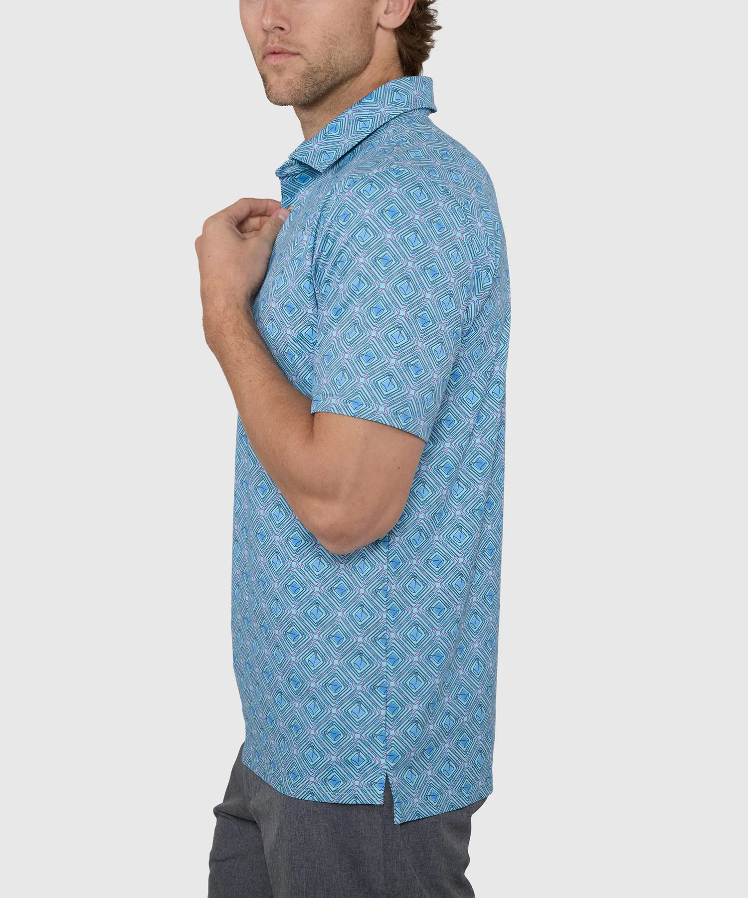 Westport Lifestyle Short Sleeve Golf Print Performance Polo - Image 4
