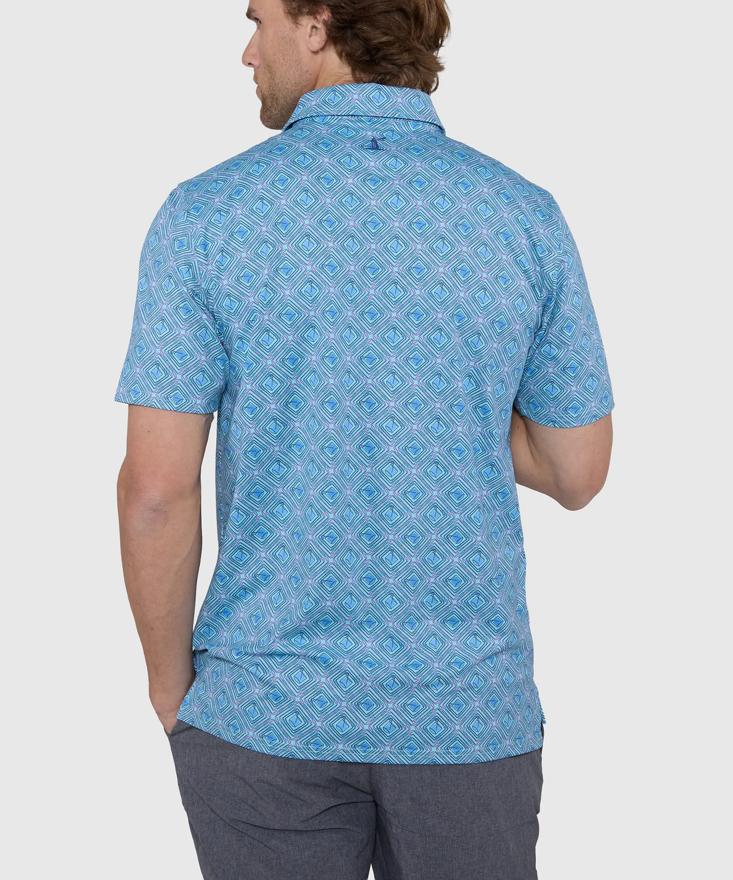 Westport Lifestyle Short Sleeve Golf Print Performance Polo - Image 5