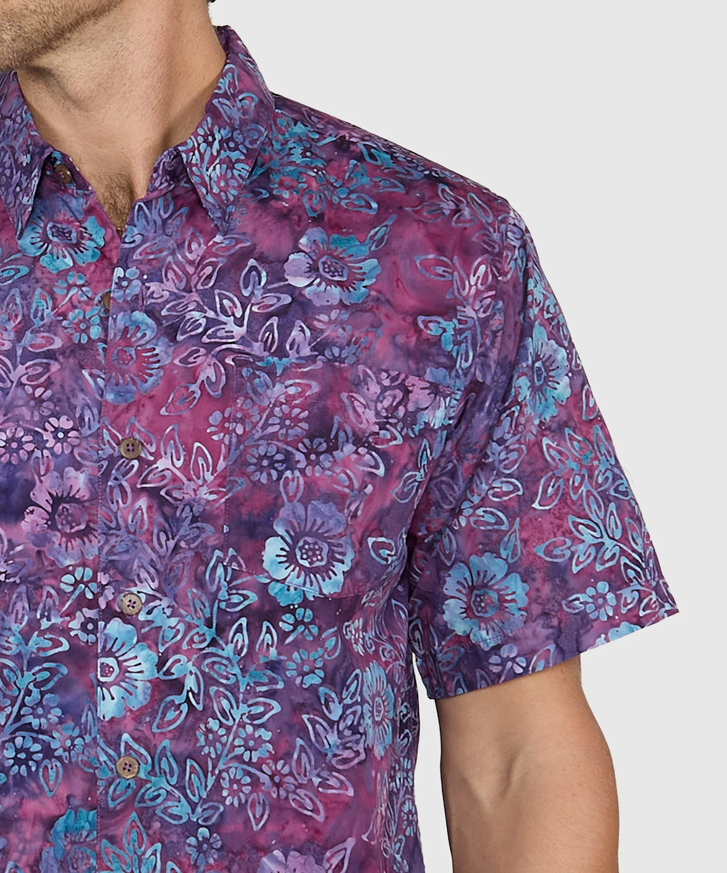 Westport Black Short Sleeve Batik Print Camp Shirt - Image 3